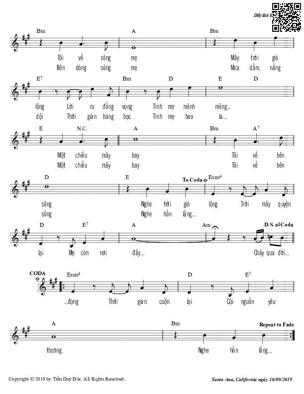 Page 2 of Sheet music PDF Chảy qua đời tôi - Trần Duy Đức