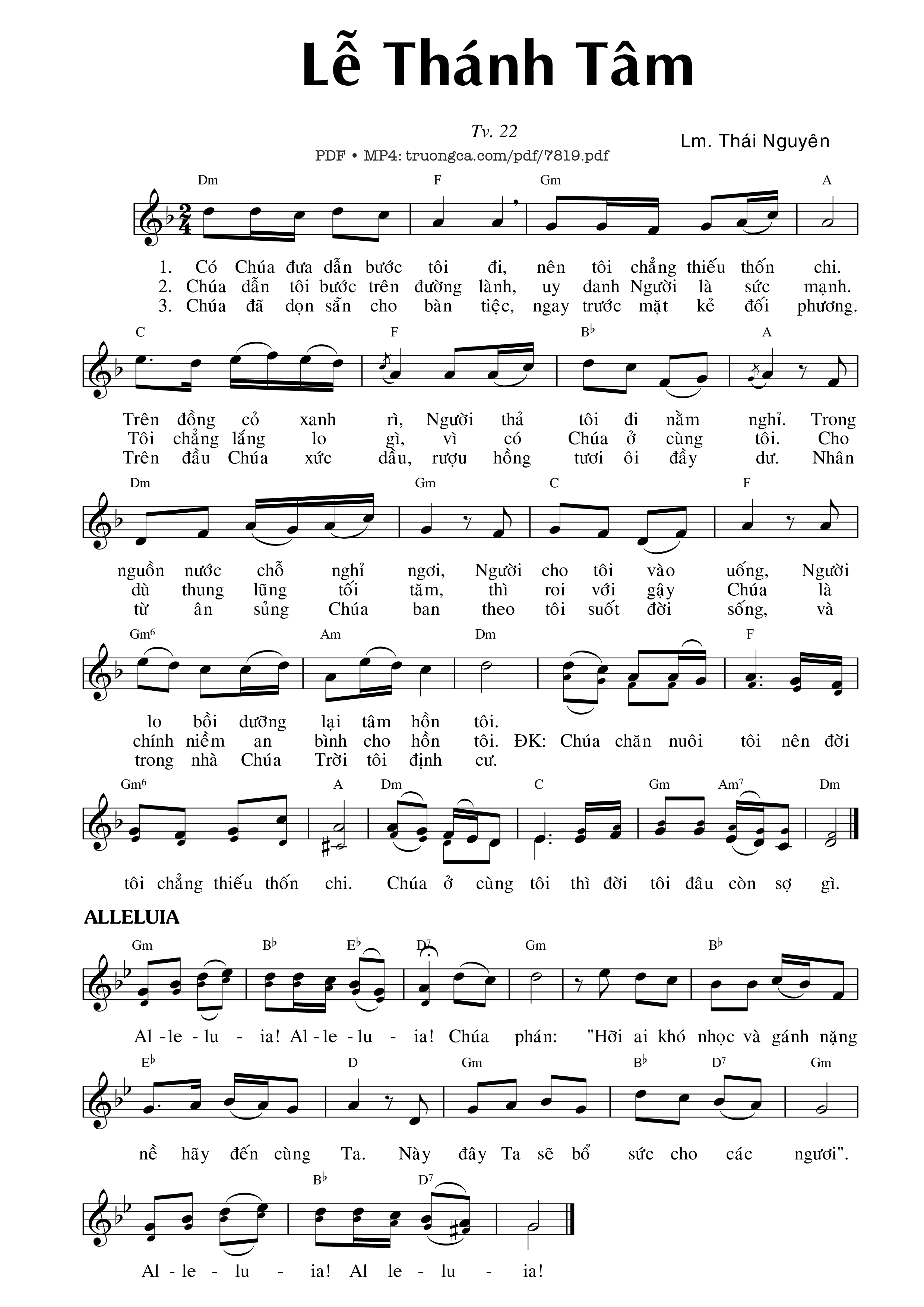 Có Chúa đưa dẫn bước tôi đi nên tôi chẳng thiếu thốn chi, Trang 1