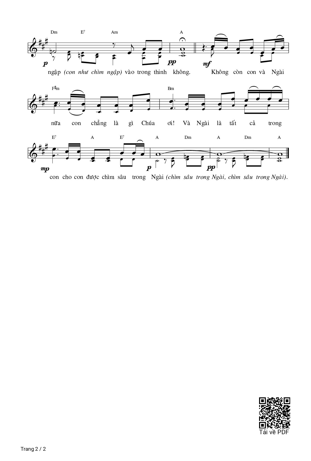 Chúa trong lòng con trong thâm sâu của cõi tâm hồn, Trang 4