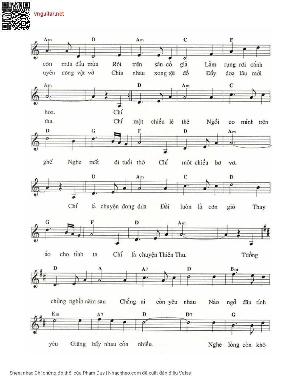Page 2 of Sheet music PDF Chỉ chừng đó thôi - Phạm Duy