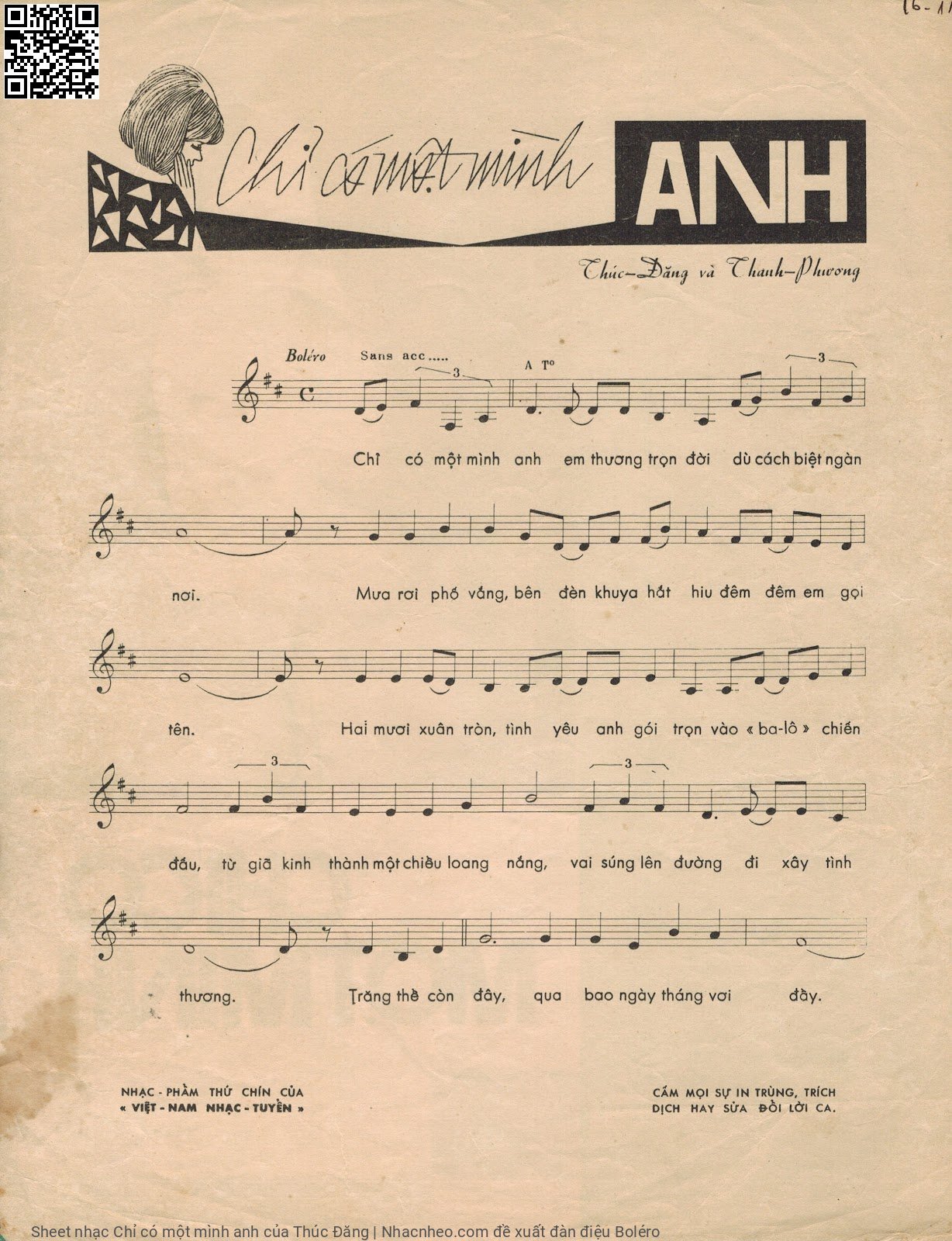 Page 2 of Sheet music PDF Chỉ có một mình anh - Thúc Đăng