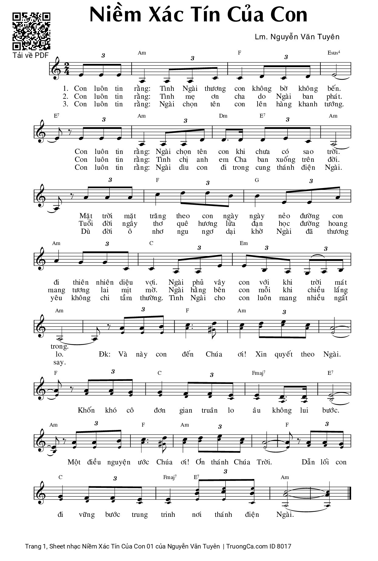 Niềm Xác Tín Của Con 01