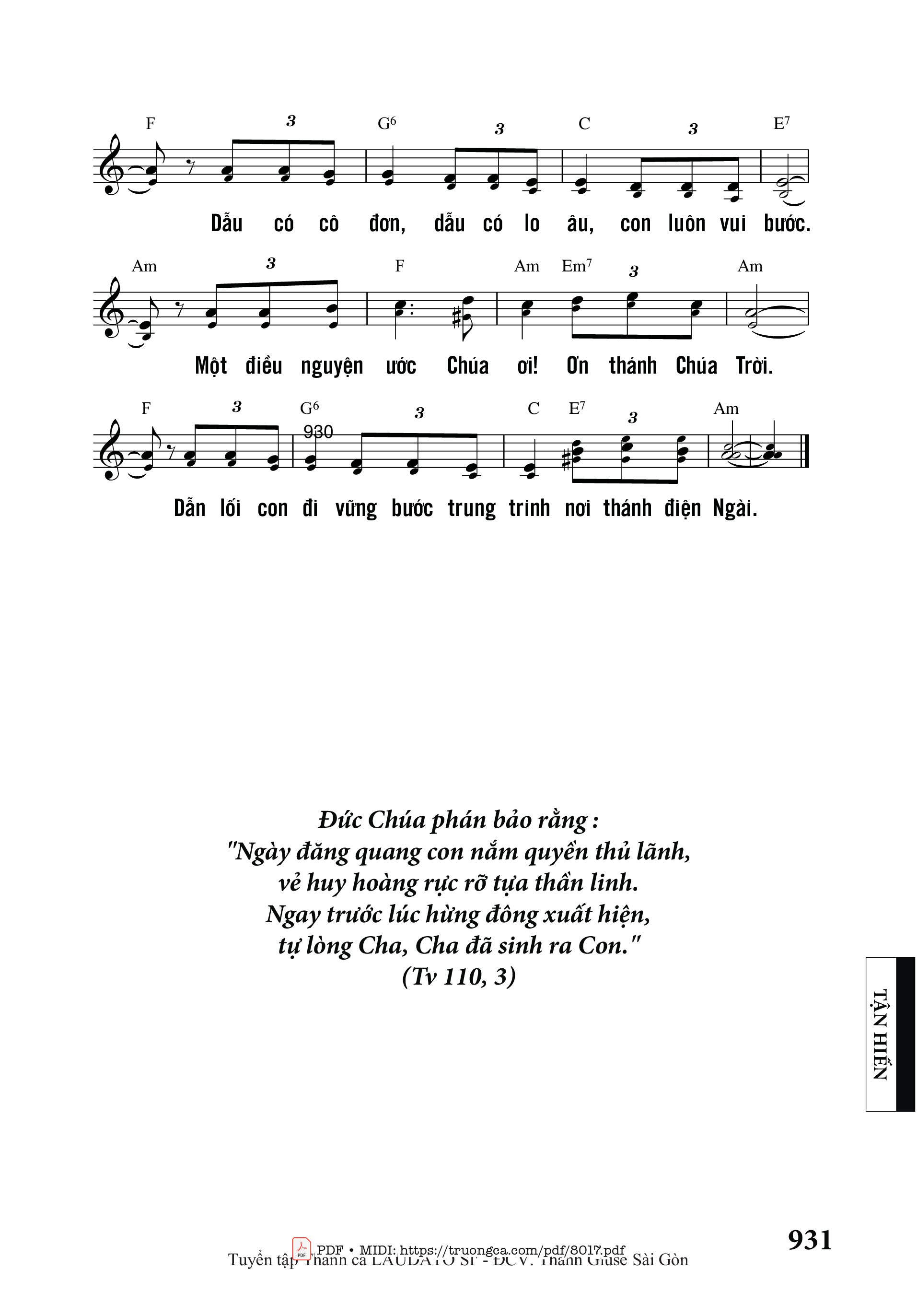 Page 2 of Sheet music PDF Niềm Xác Tín Của Con - Nguyễn Văn Tuyên
