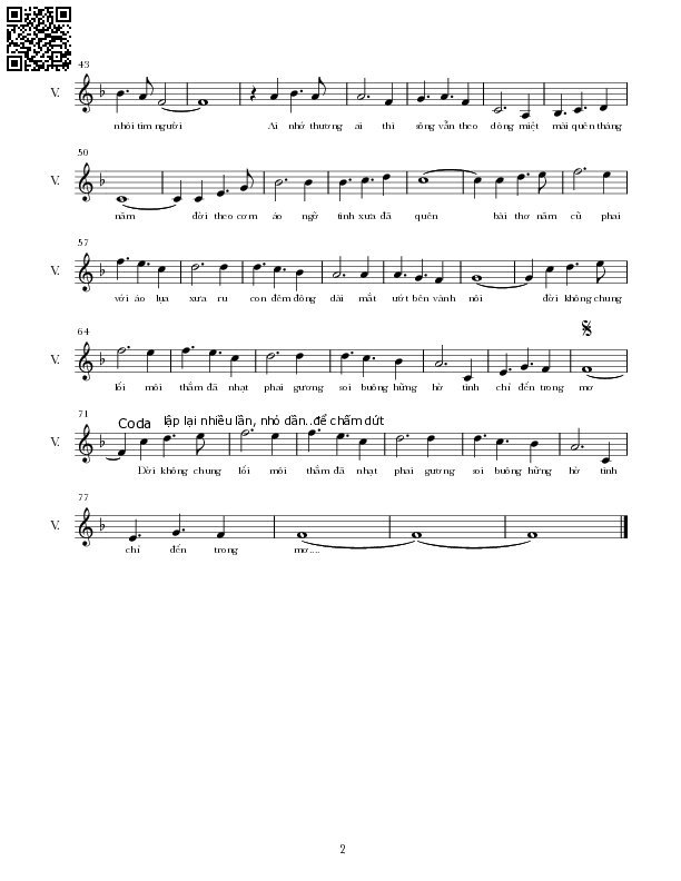 Page 2 of Sheet music PDF Chỉ là mơ thôi - Nguyễn Hoàng Đô