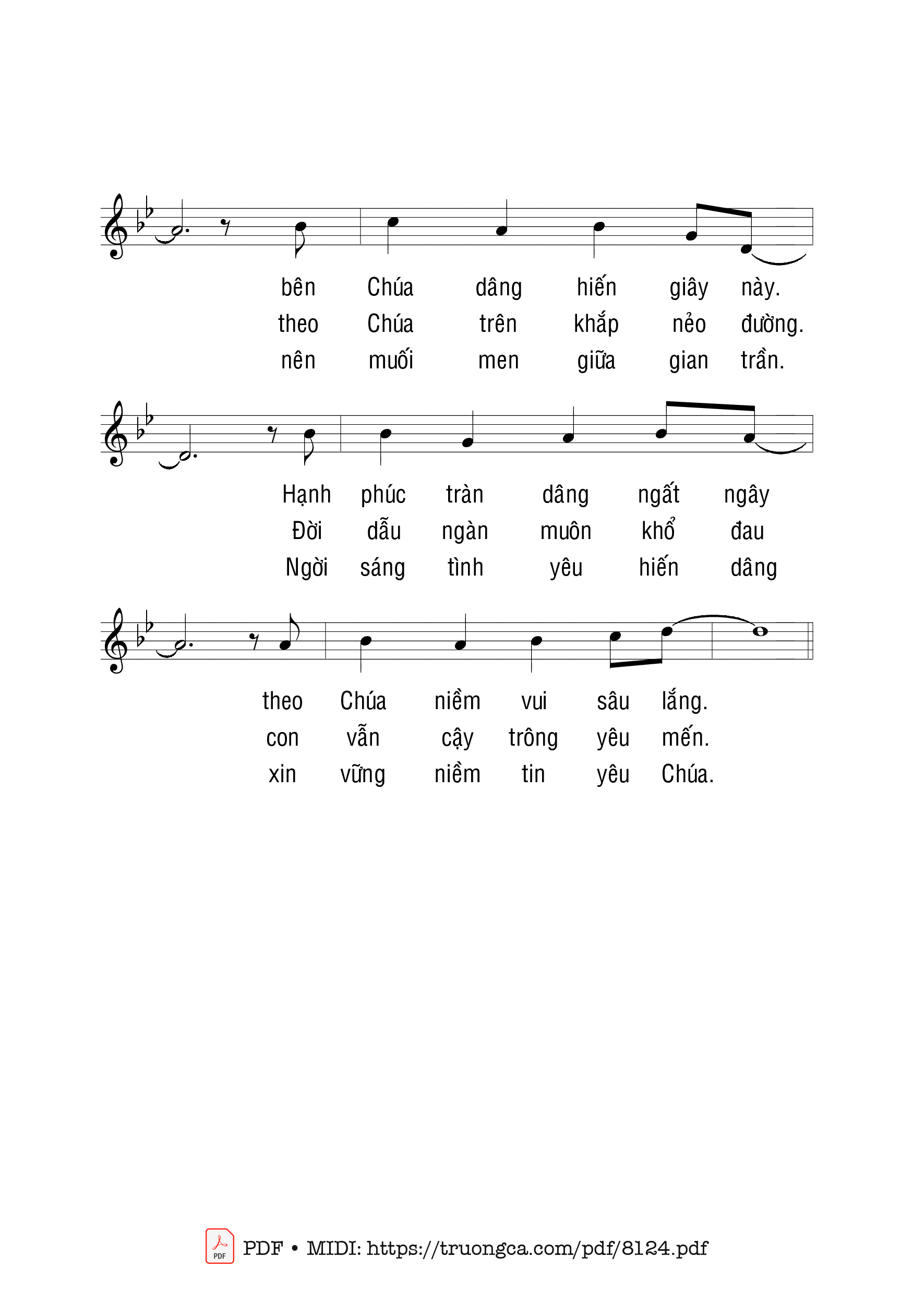 Page 2 of Sheet music PDF Chúa Biến Hình - Hiền Hòa