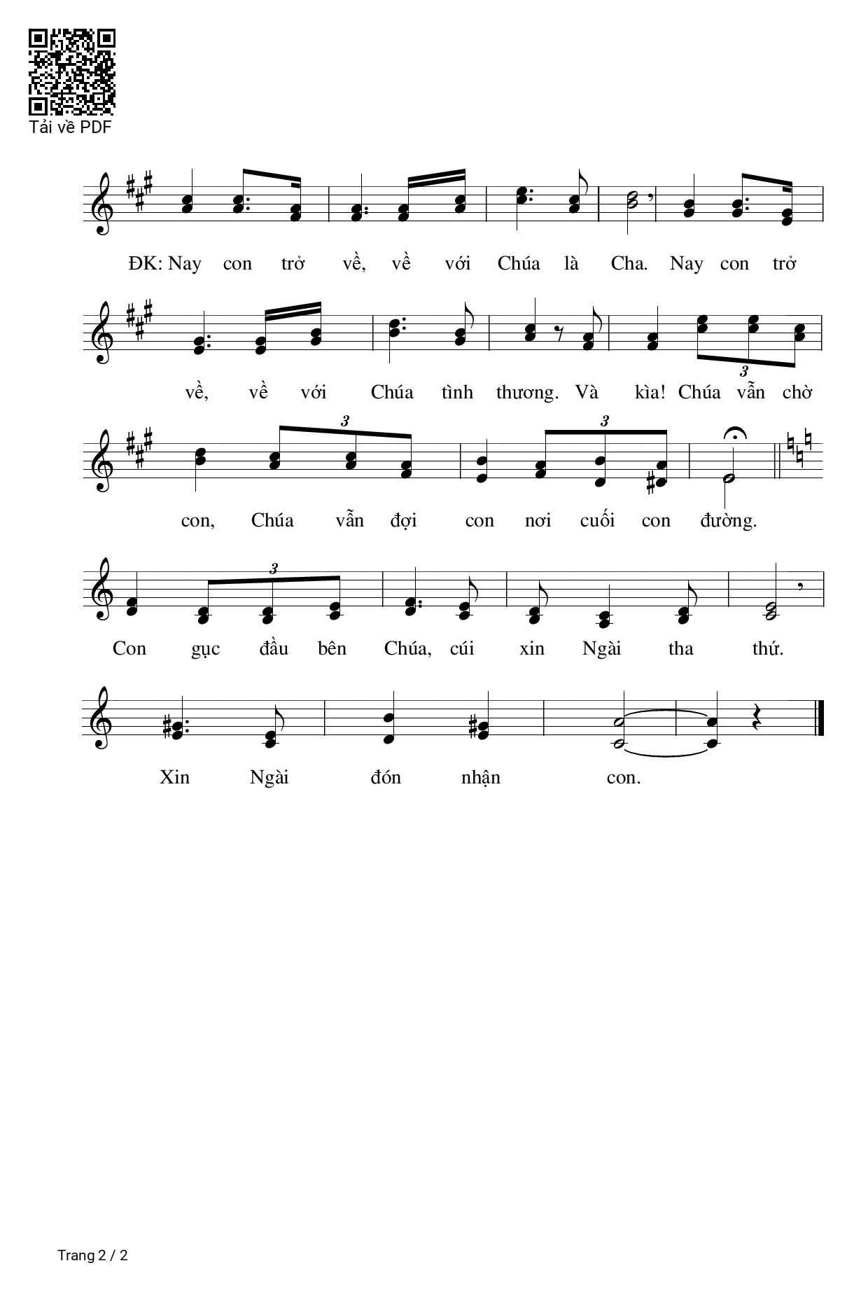 Page 2 of Sheet music PDF Tự Tình Cát Bụi - Hiền Hòa