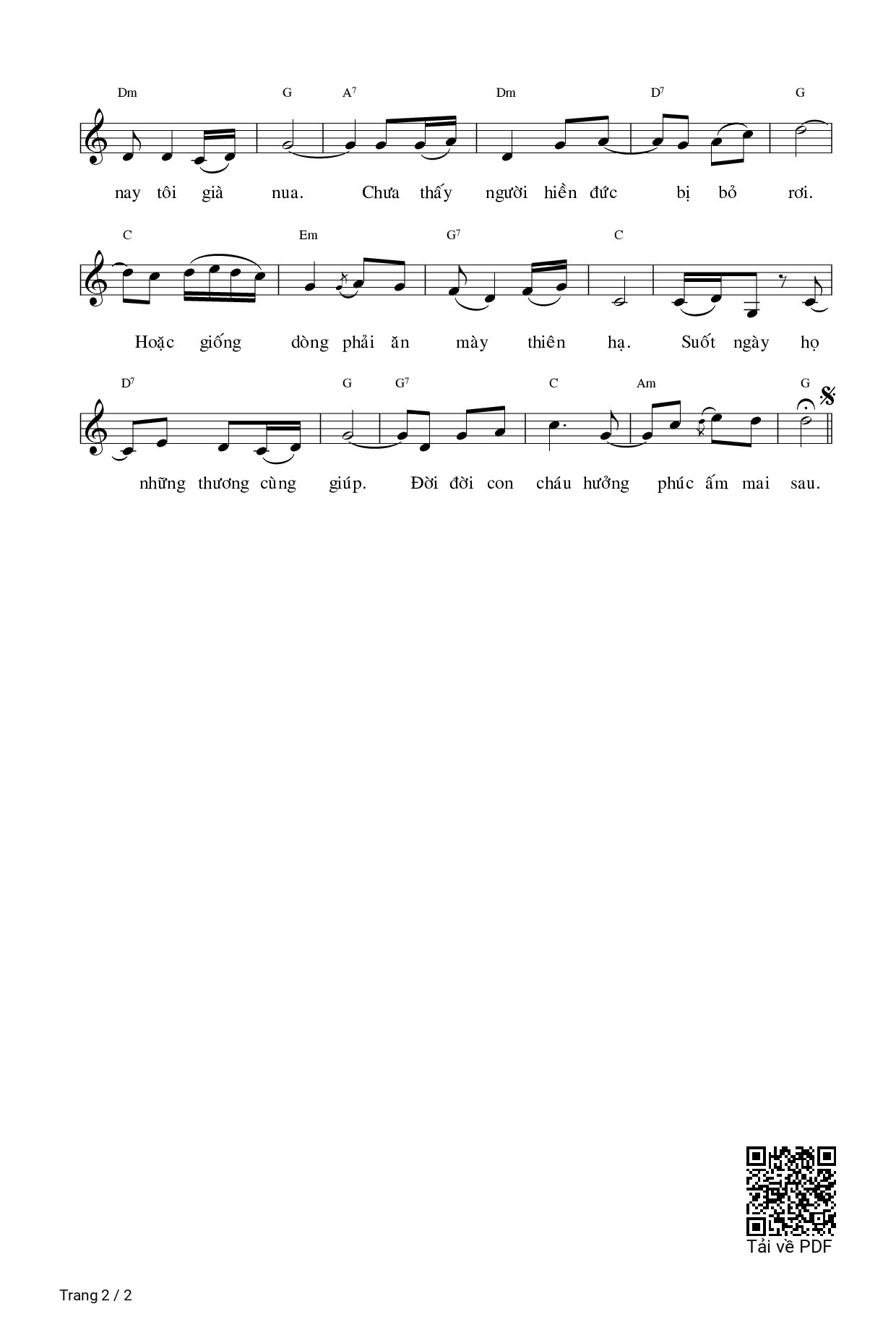 Page 2 of Sheet music PDF Thánh Vịnh 36, Hãy Ký Thác - Ngọc Linh