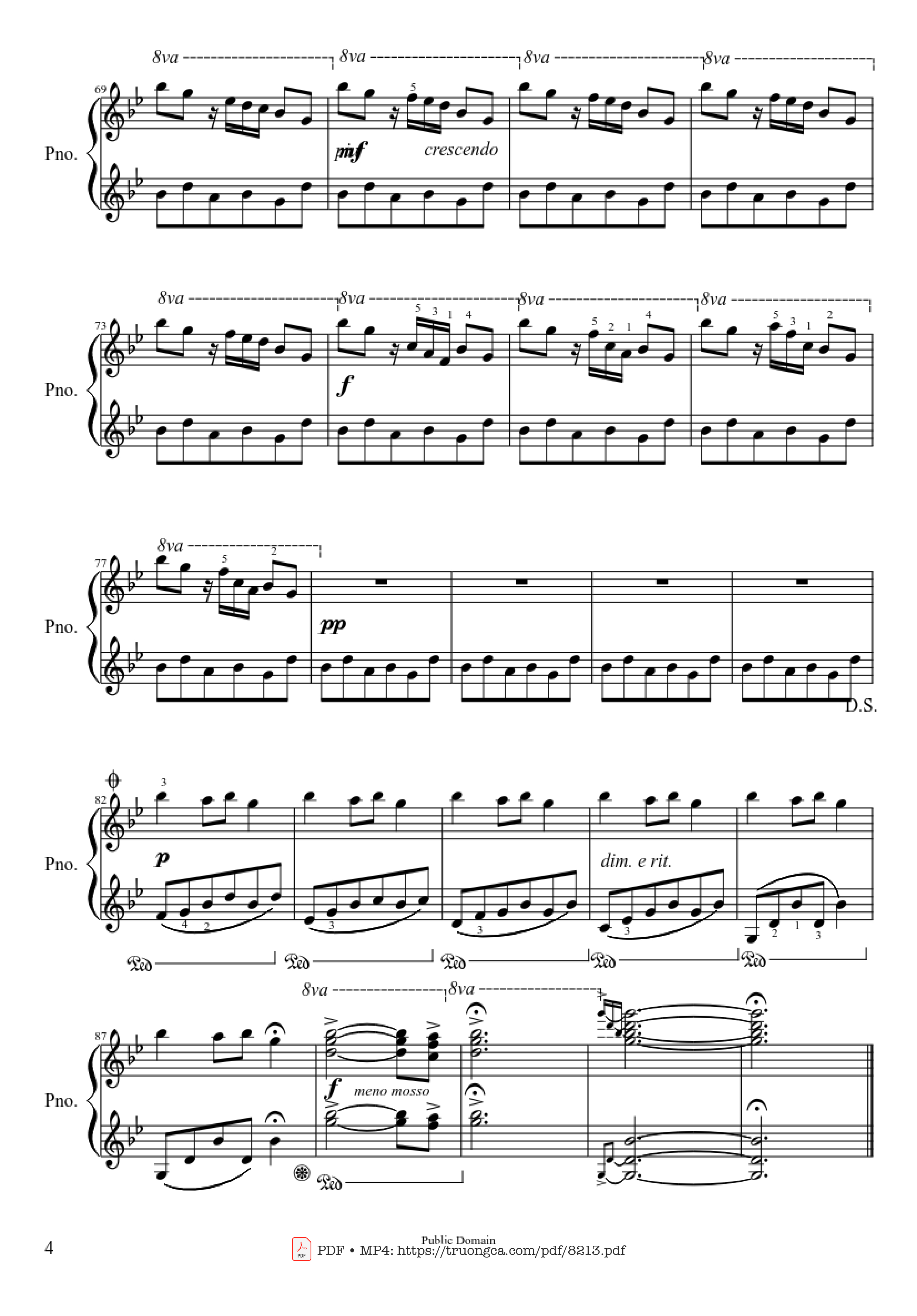 Page 4 of Sheet music PDF Carol of the Bells sheet Piano - Dân ca Ukrainian