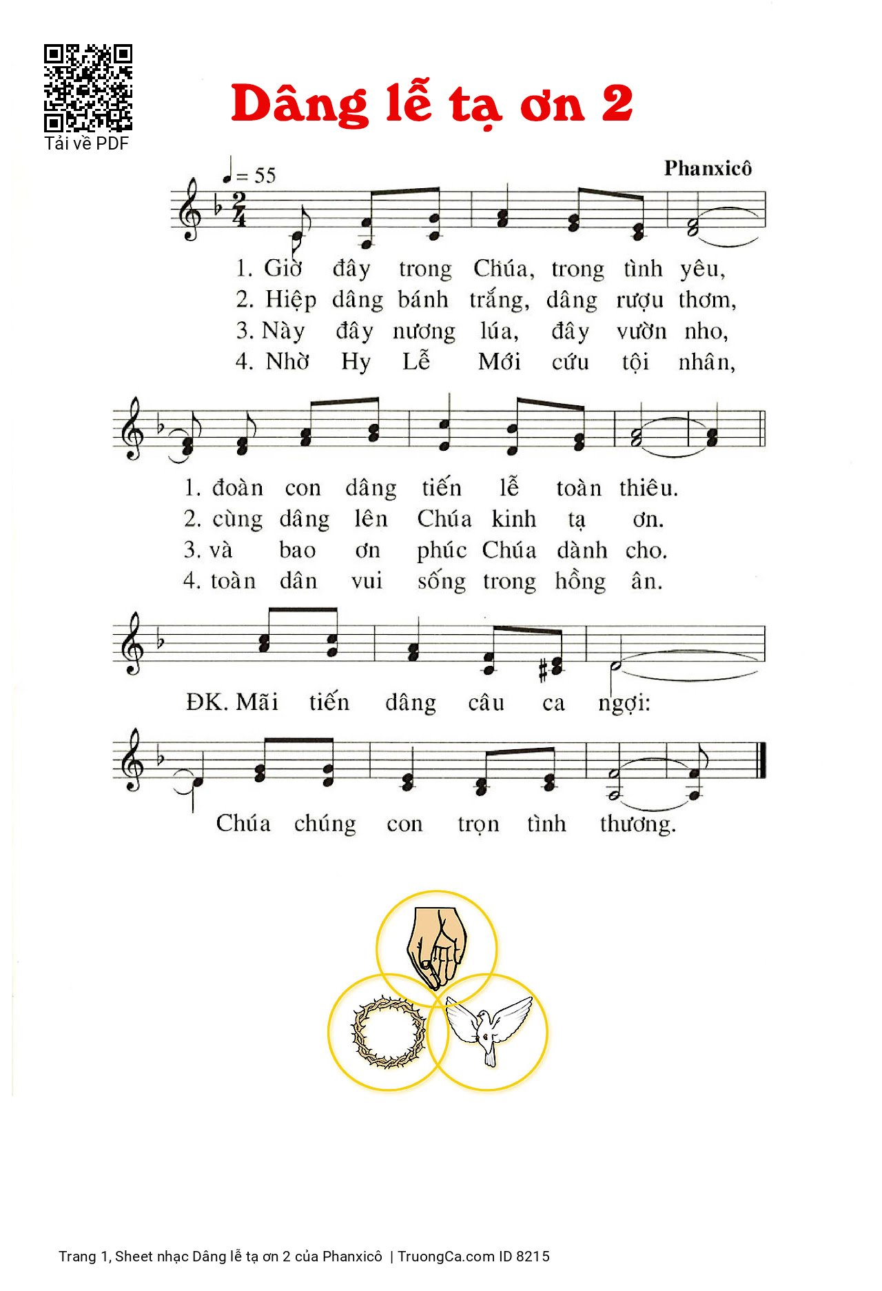 Sheet PDF of Dâng lễ tạ ơn 2