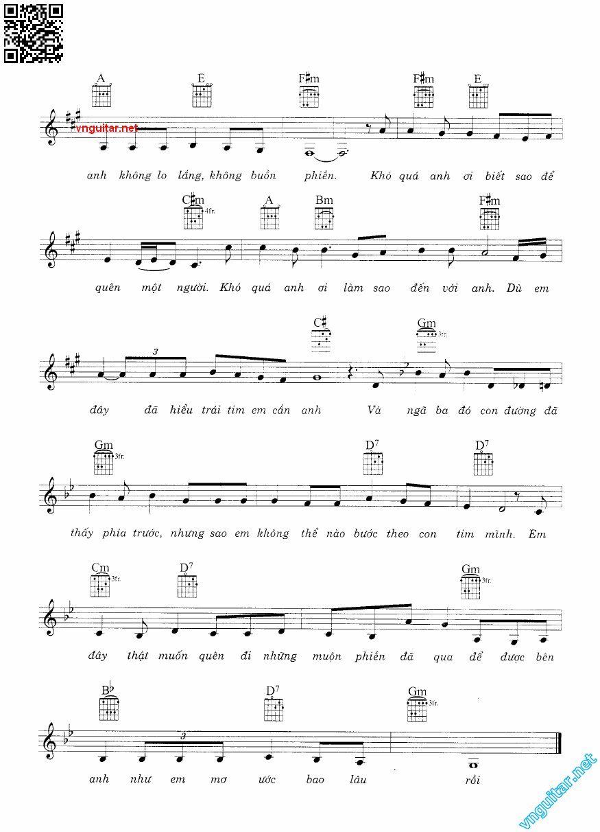 Page 2 of Sheet music PDF Chia đôi cơn mơ - Quang Huy