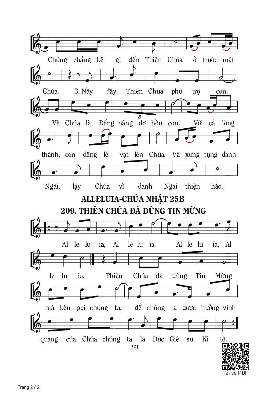 Page 2 of Sheet music PDF Thánh Vịnh 53, Chúa Là đấng Nâng đỡ - Lm. Mi Trầm
