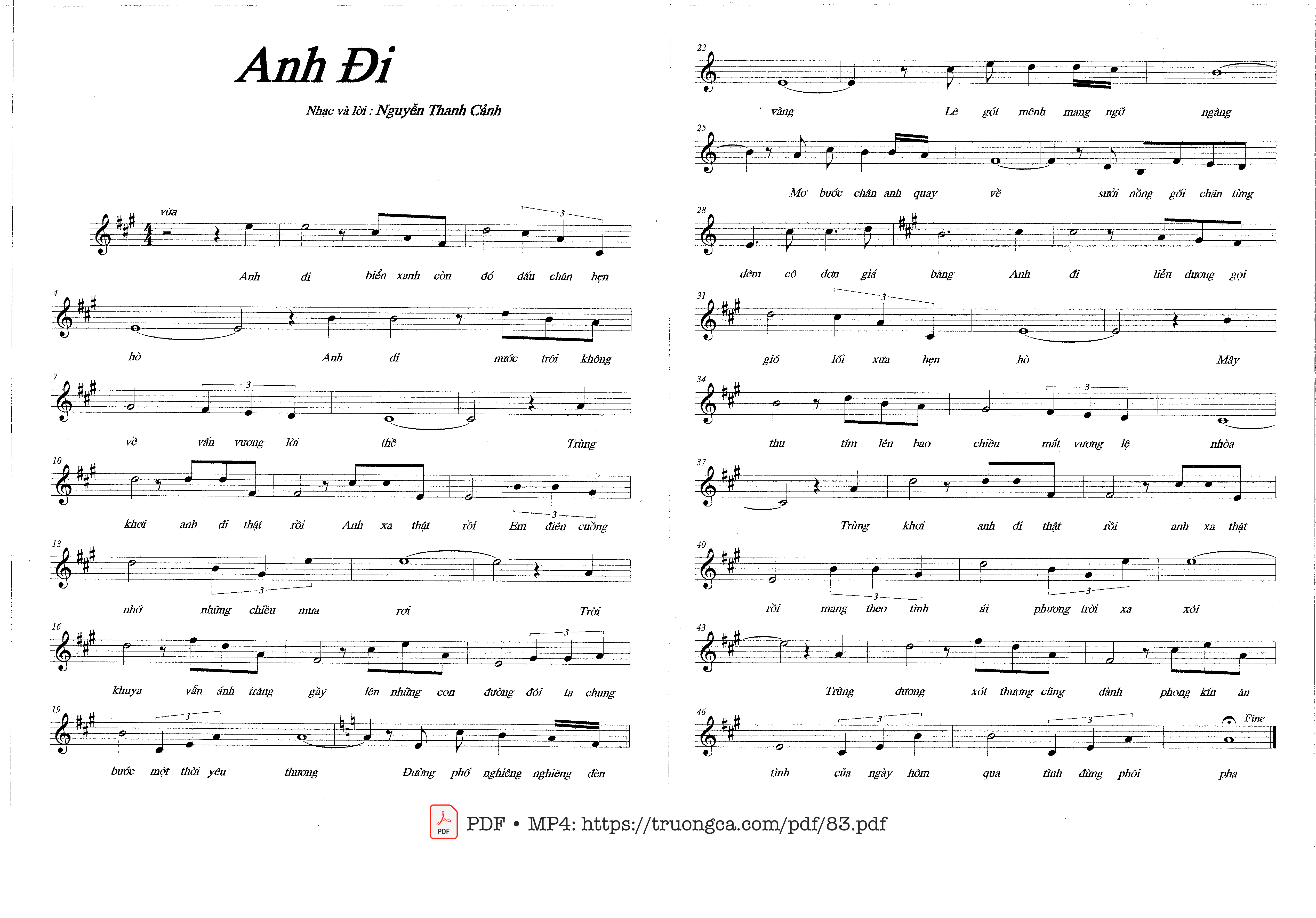 Anh đi - Nguyễn Thanh Cảnh