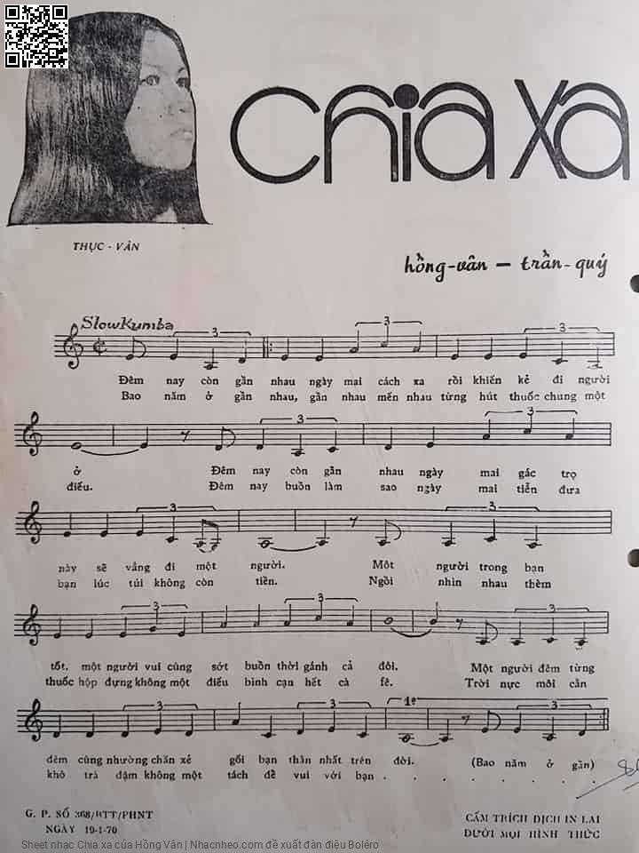 Page 2 of Sheet music PDF Chia xa - Hồng Vân