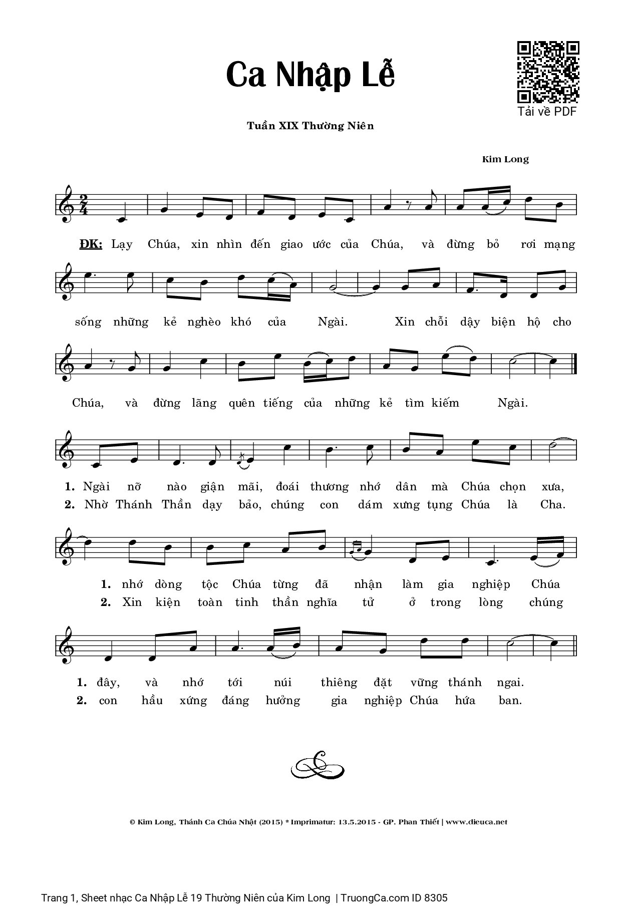 Lạy Chúa, Trang 1