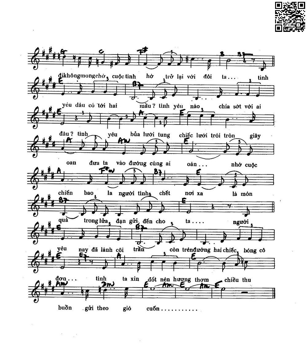 Page 2 of Sheet music PDF Chiếc bóng bên đường - Phạm Duy
