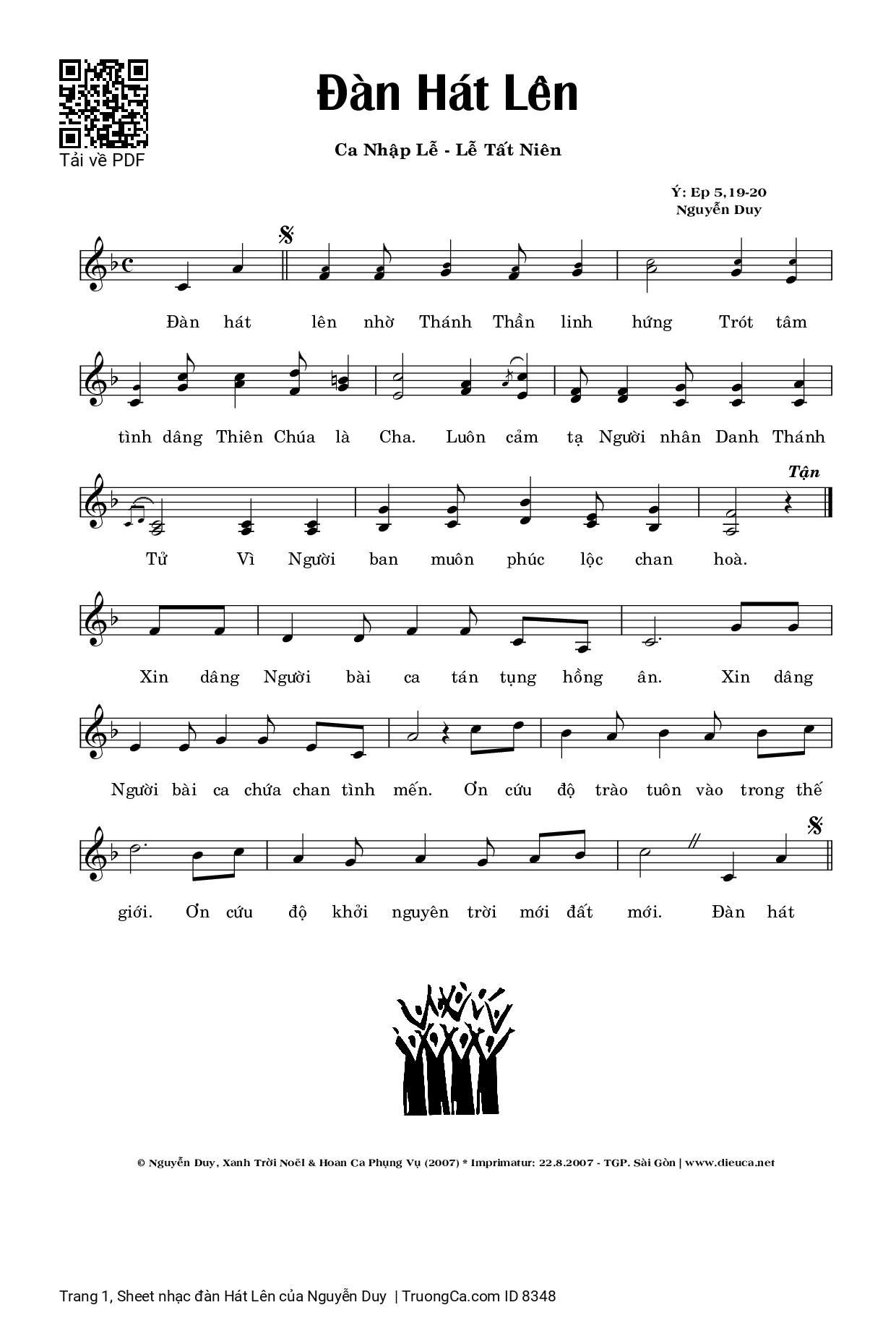 Sheet PDF of đàn Hát Lên