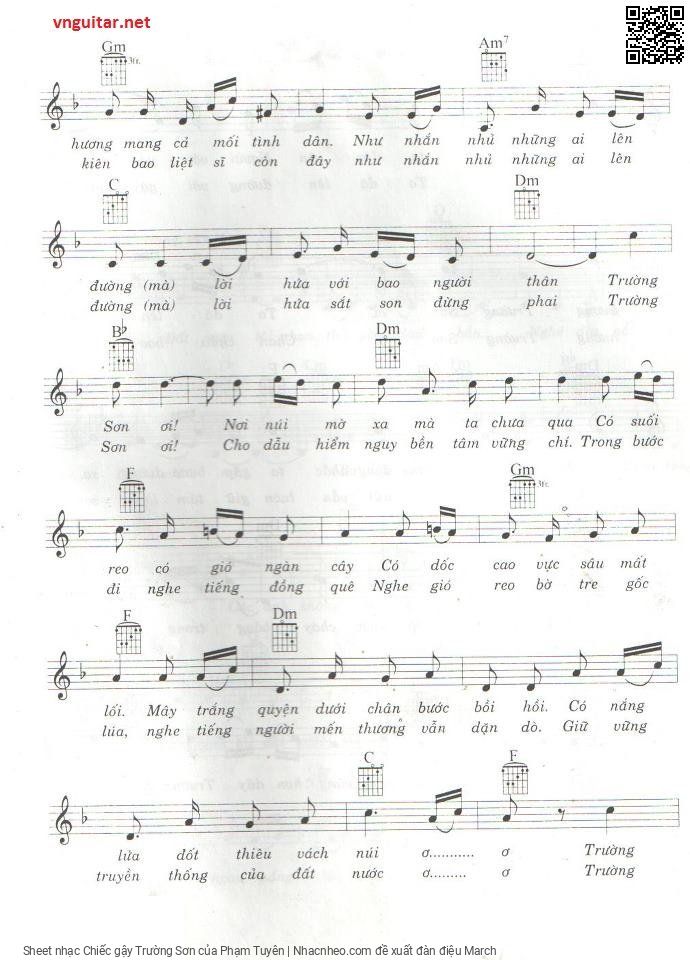Page 2 of Sheet music PDF Chiếc gậy Trường Sơn - Phạm Tuyên