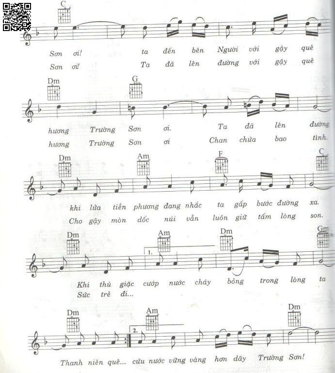 Page 3 of Sheet music PDF Chiếc gậy Trường Sơn - Phạm Tuyên