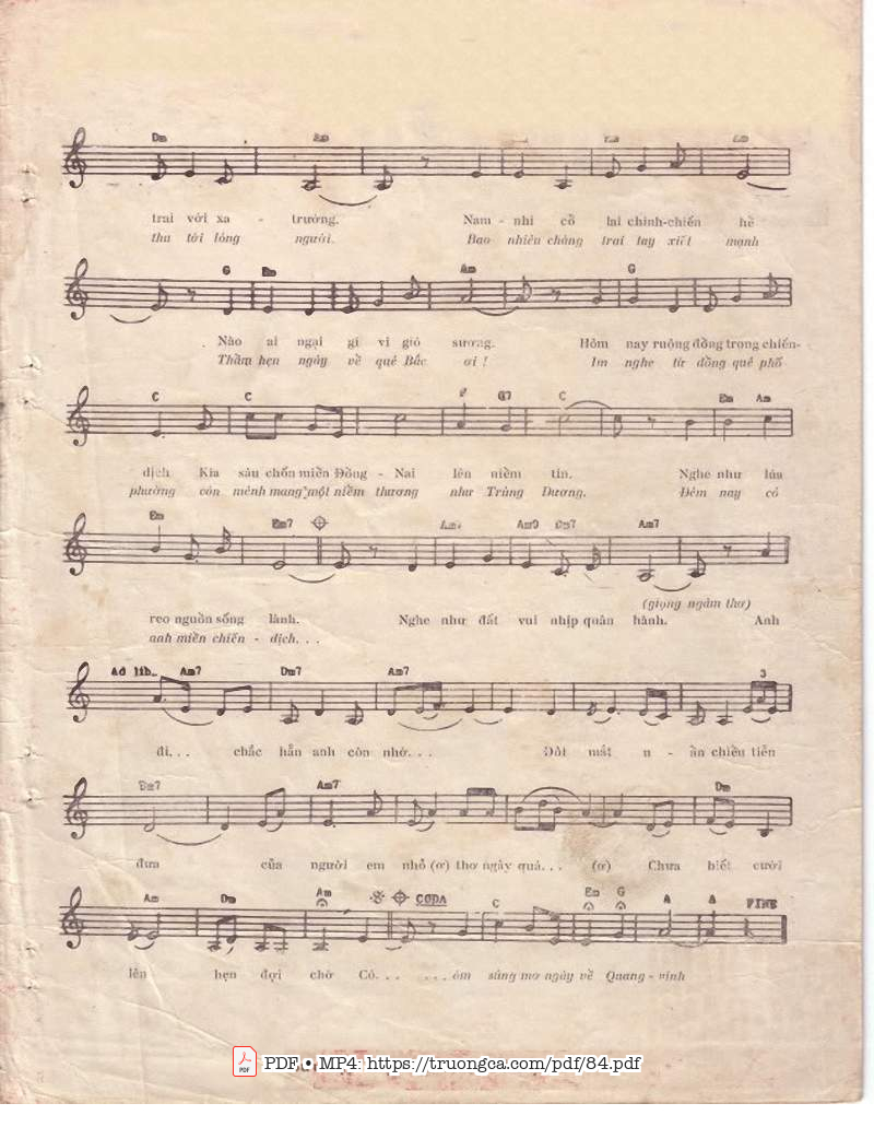 Page 3 of Sheet music PDF Anh đi chiến dịch - Phạm Đình Chương