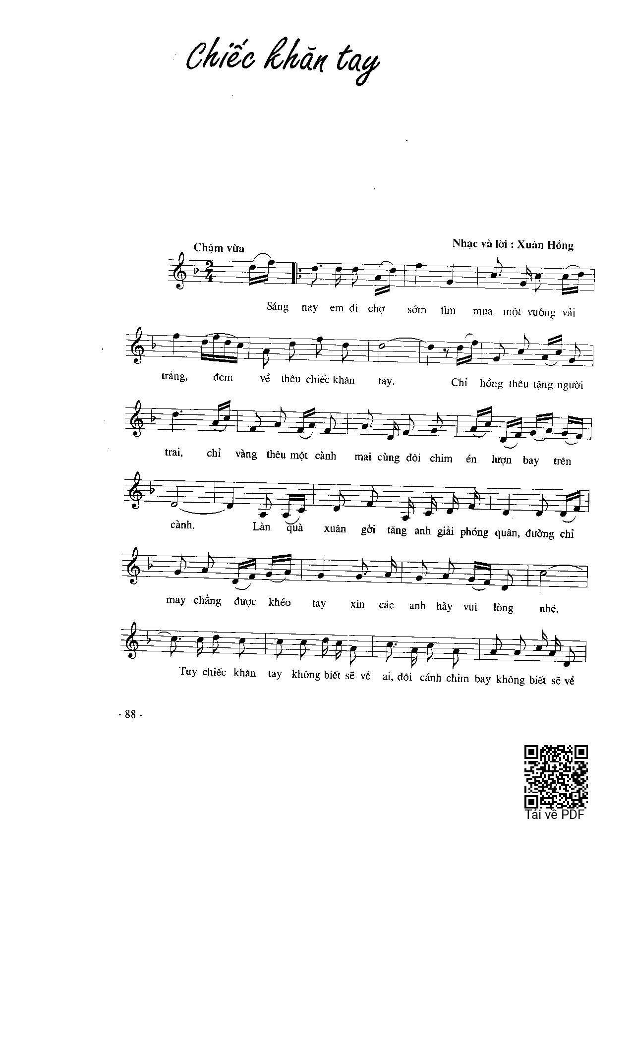 Chiếc khăn tay - Xuân Hồng