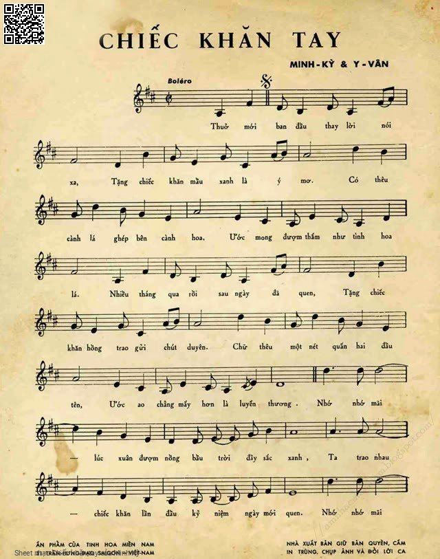 Page 2 of Sheet music PDF Chiếc khăn tay - Minh Kỳ