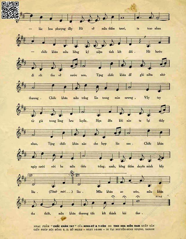 Page 3 of Sheet music PDF Chiếc khăn tay - Minh Kỳ