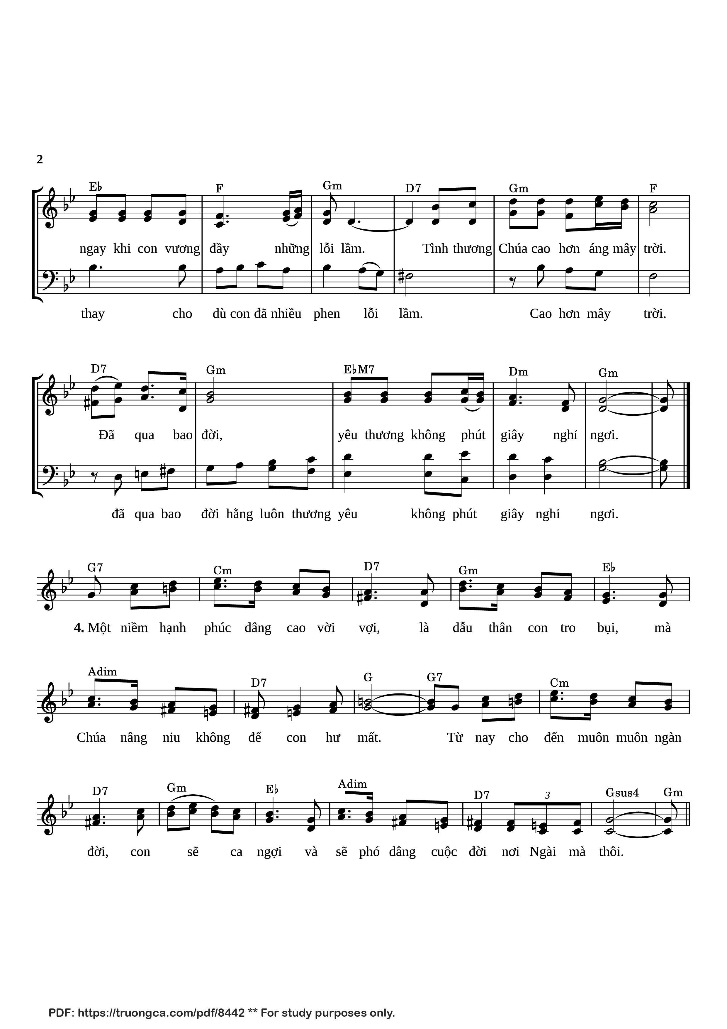 Hồn con luôn mãi hướng về Chúa như chim mỏi cánh, Trang 2