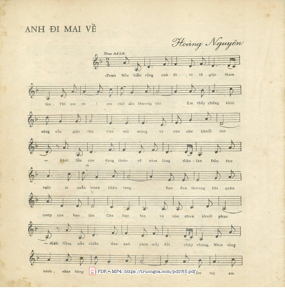 Anh đi mai về - Hoàng Nguyên