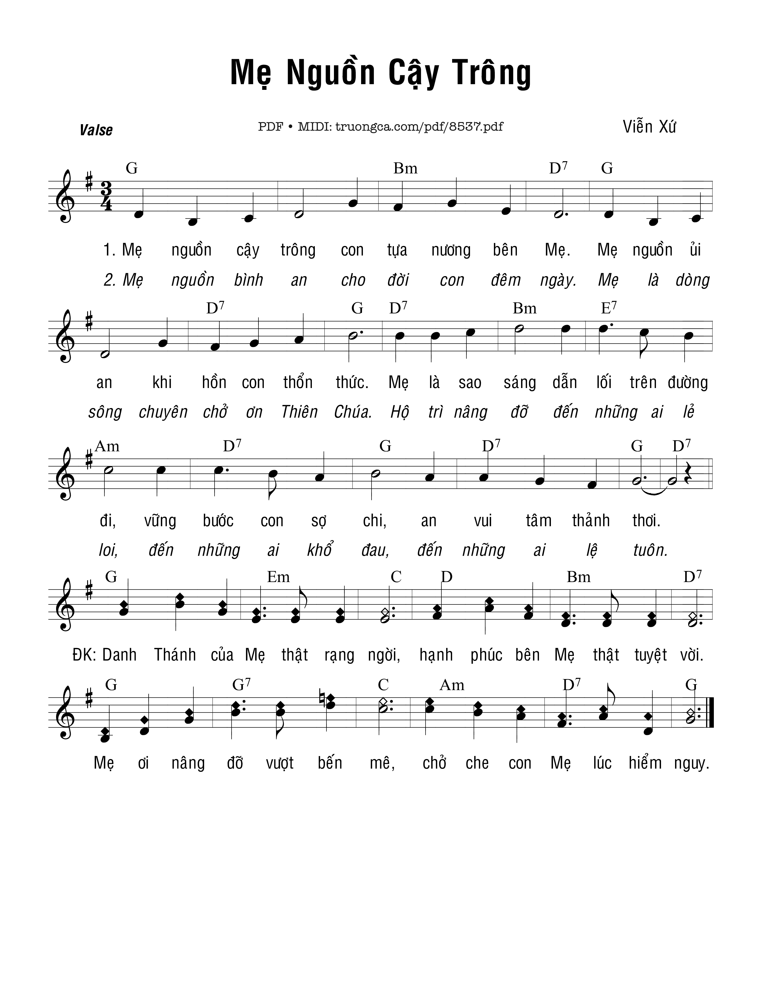 Mẹ Nguồn Cậy Trông