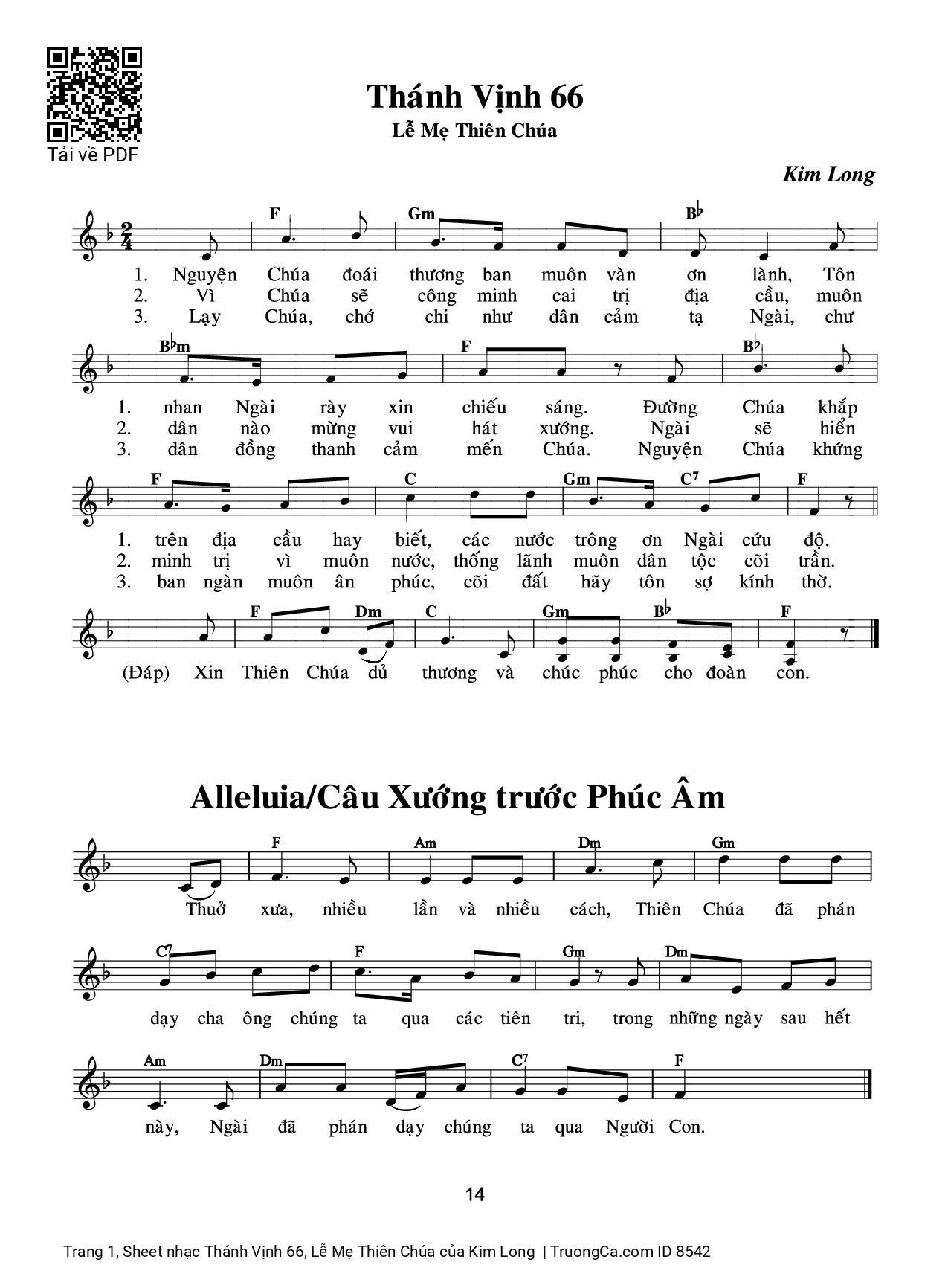 Nguyện Chúa đoái thương ban muôn vàn ơn lành, Trang 2