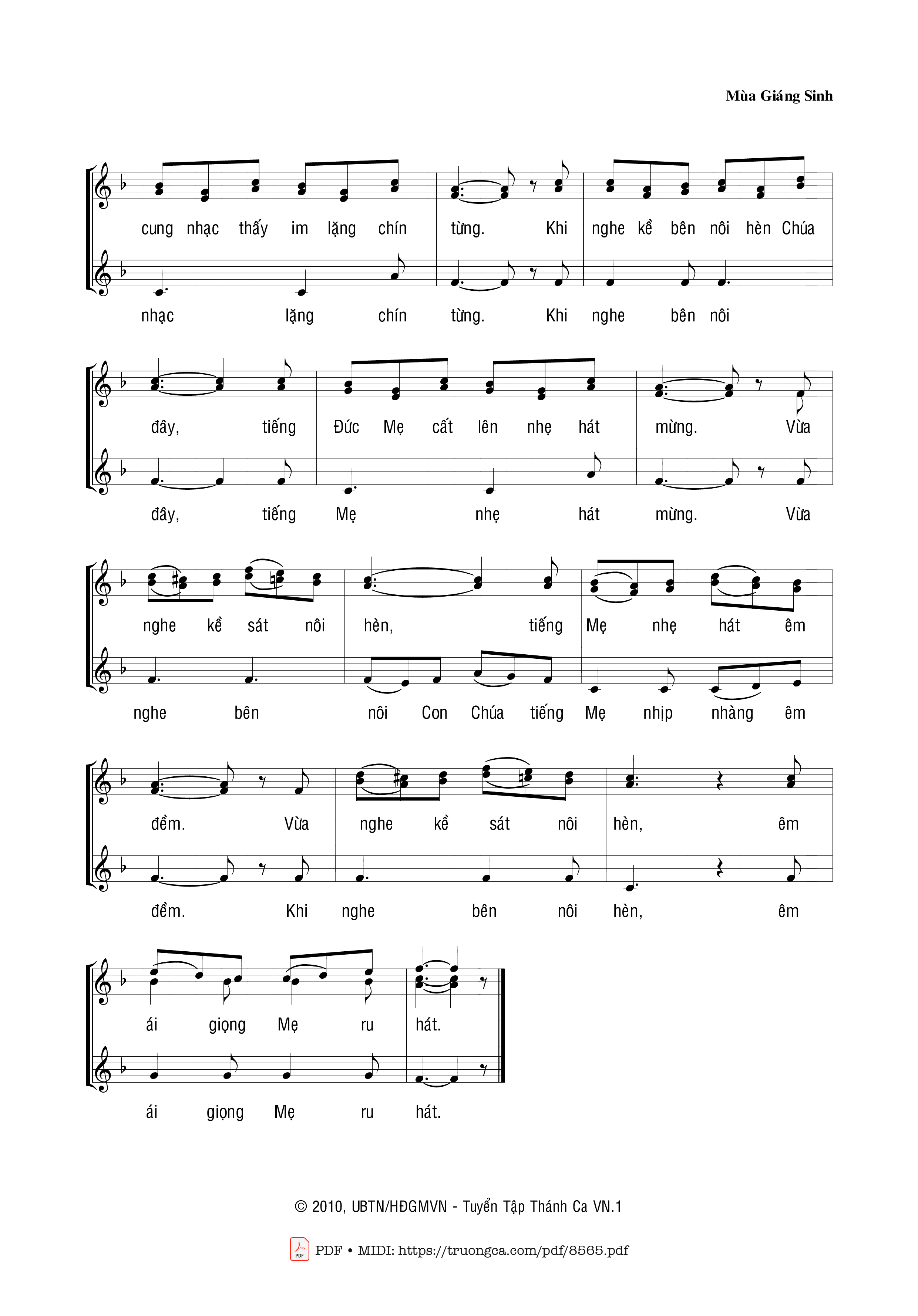 Page 2 of Sheet music PDF Hội Nhạc Thiên Quốc - Lời Việt: Hoàng Diệp