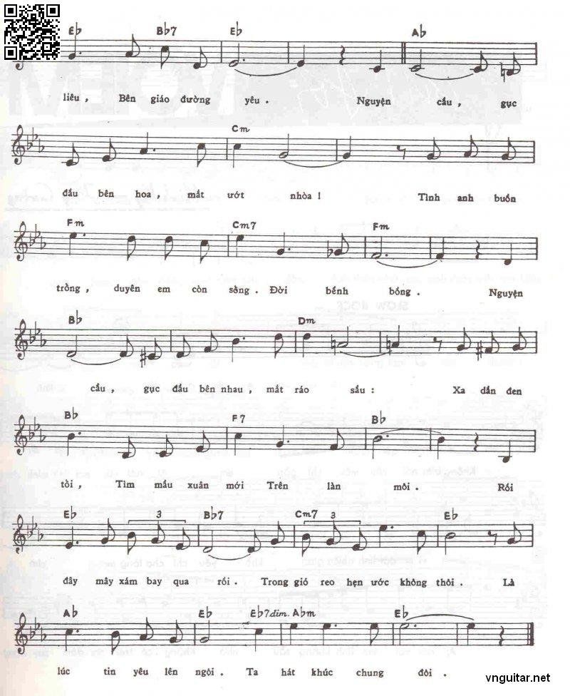 Page 6 of Sheet music PDF Chiều bên giáo đường - Lê Trọng Nguyễn