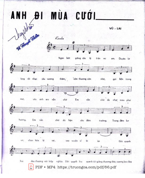 Page 2 of Sheet music PDF Anh đi mùa cưới - Vũ Lai