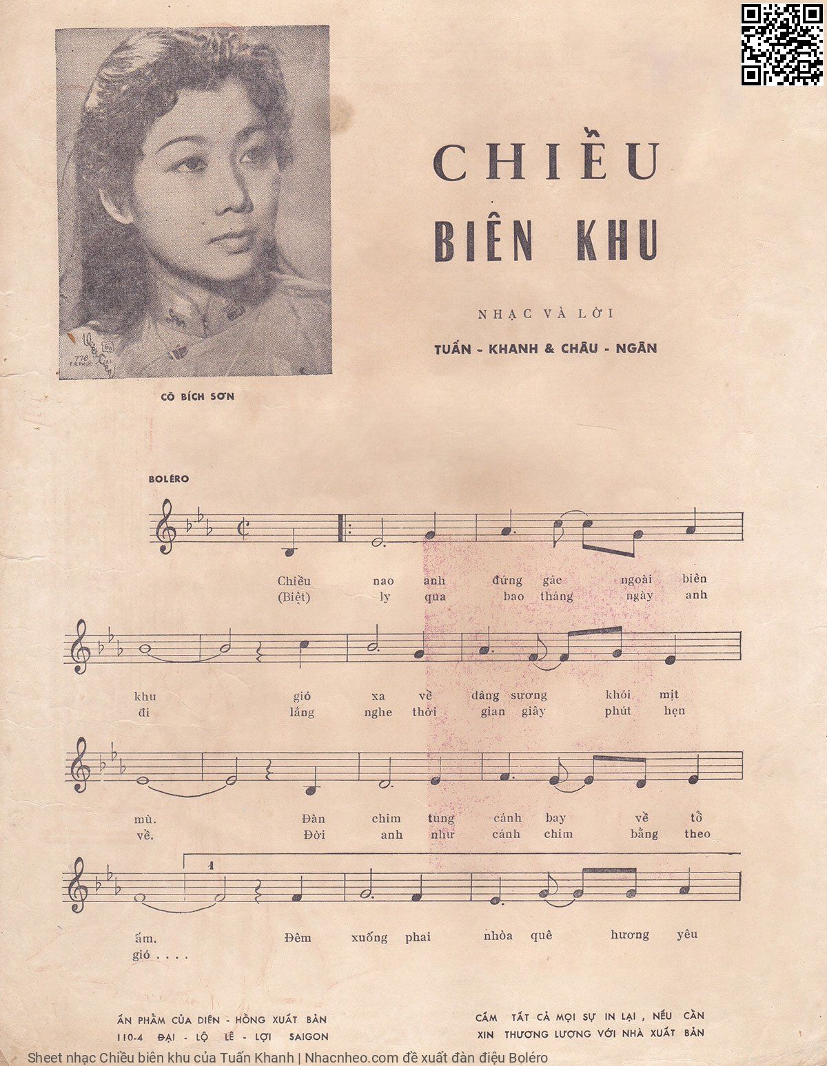 Page 2 of Sheet music PDF Chiều biên khu - Tuấn Khanh