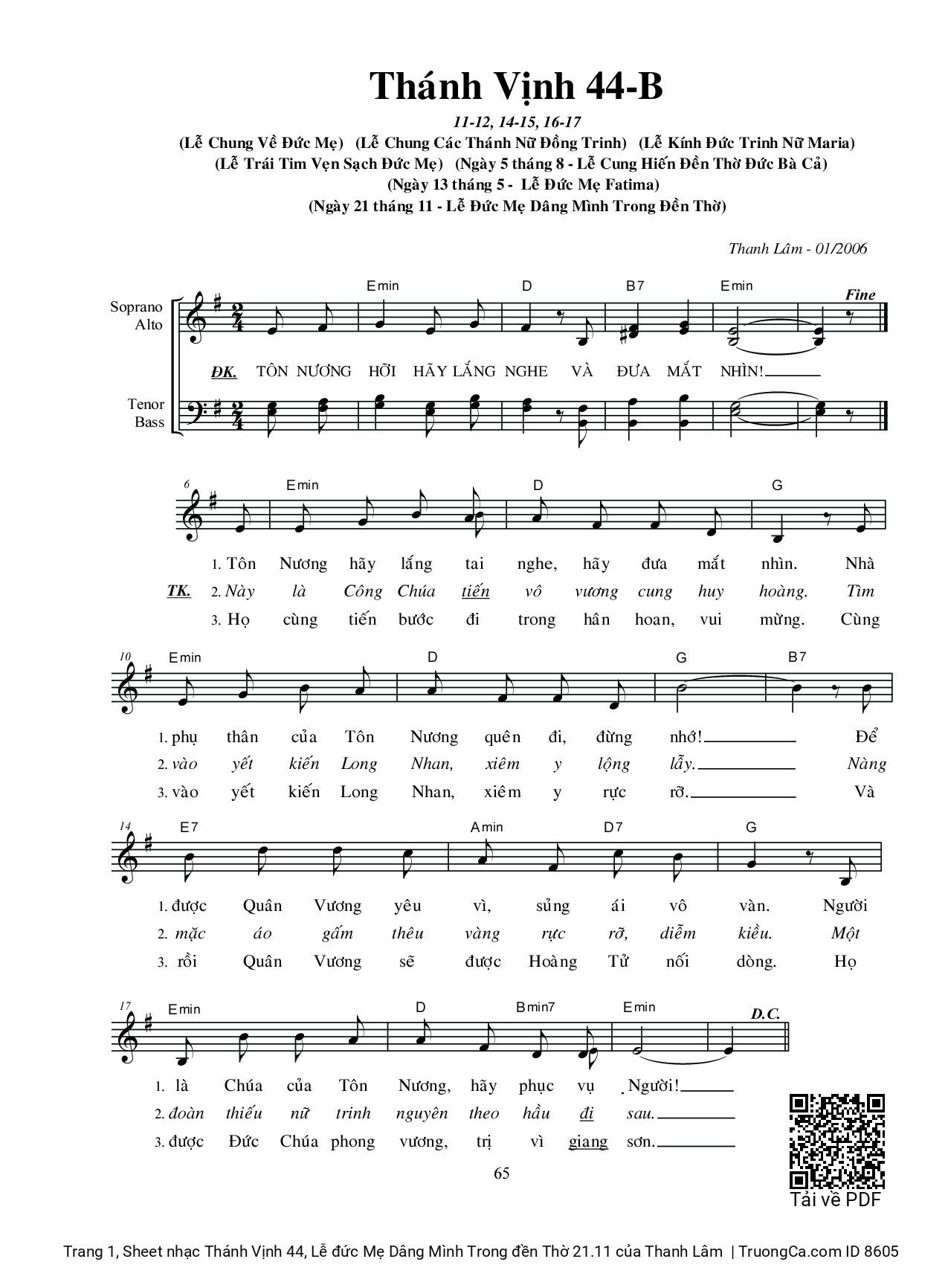 TÔN NƯƠNG HỠI HÃY LẮNG NGHE VÀ ĐƯA MẮT NHÌN, Trang 4