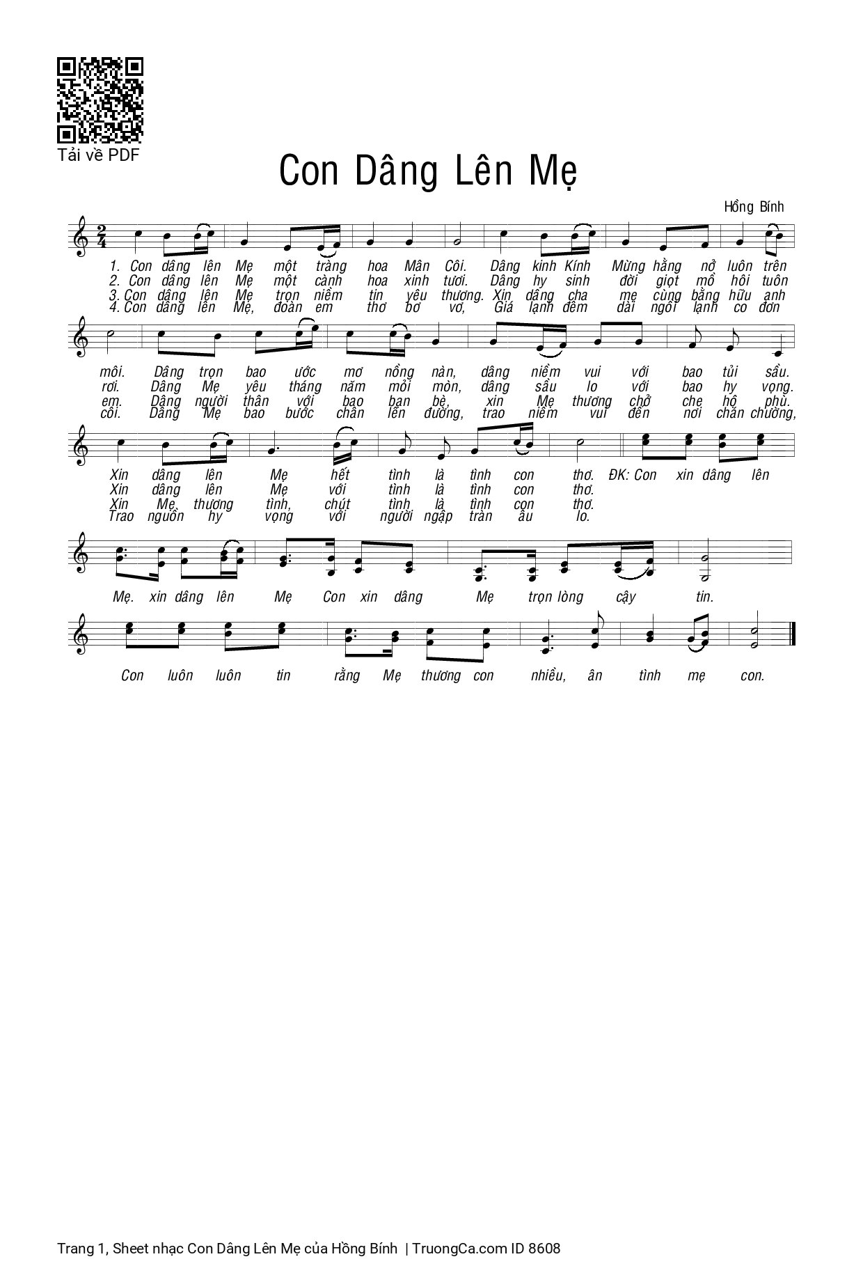 Con Dâng Lên Mẹ