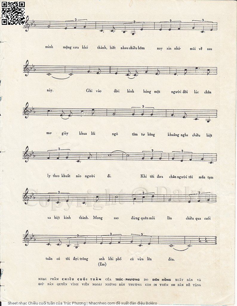 Page 3 of Sheet music PDF Chiều cuối tuần - Trúc Phương