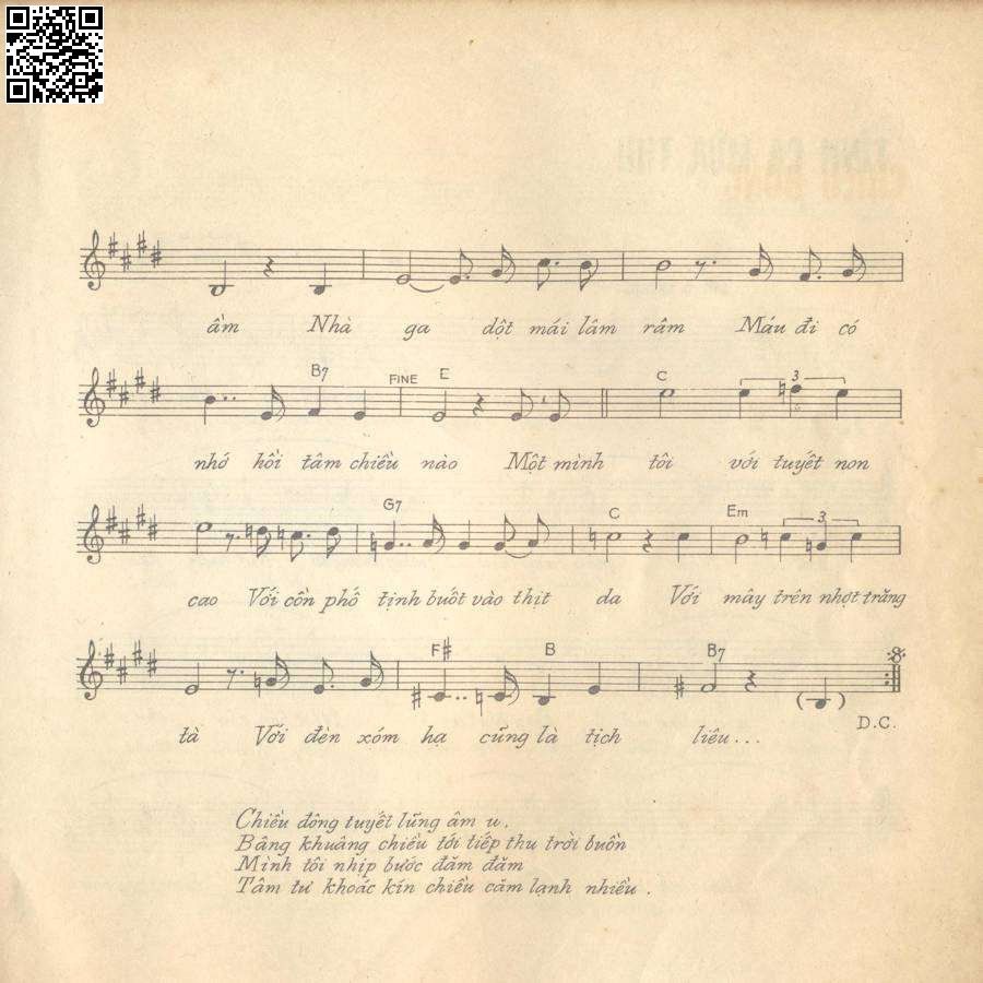 Page 2 of Sheet music PDF Chiều đông - Phạm Duy