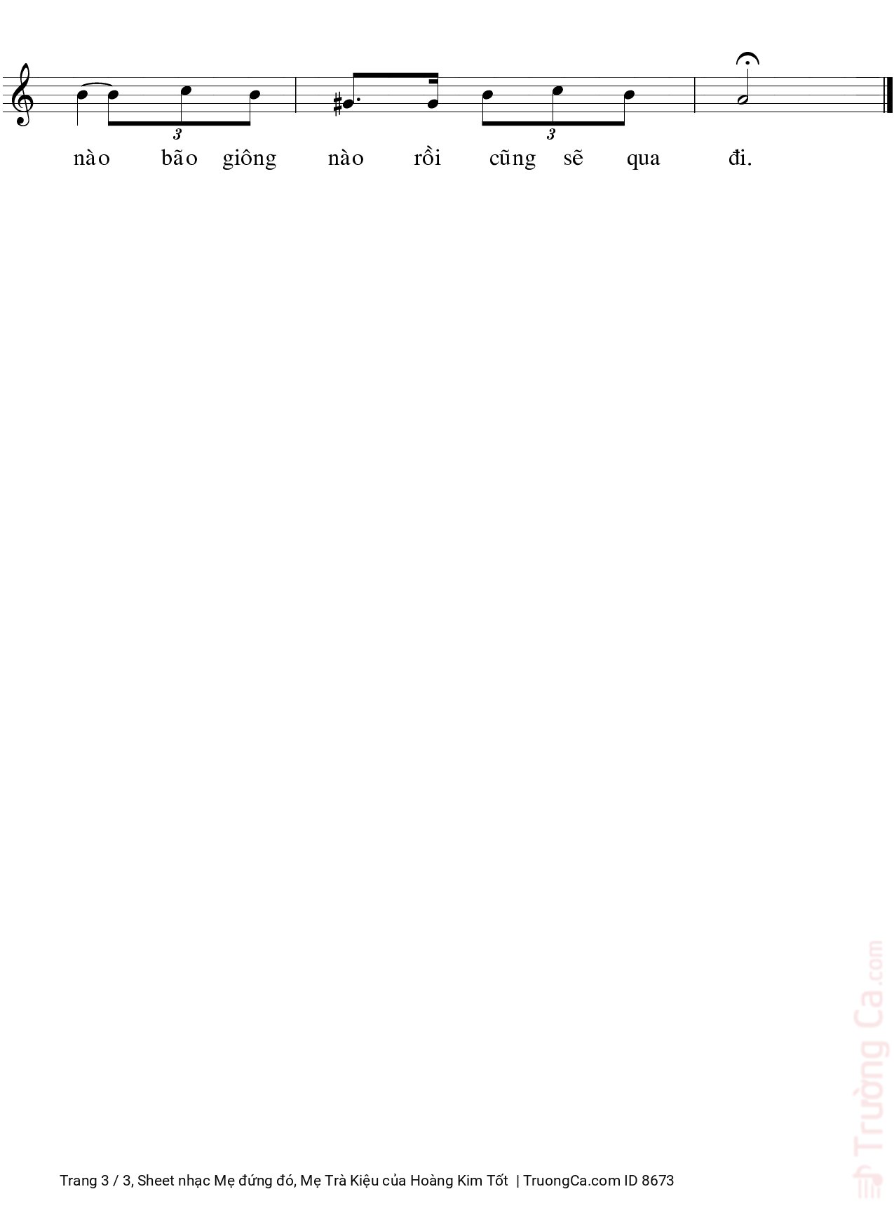 Page 3 of Sheet music PDF Mẹ đứng đó, Mẹ Trà Kiệu - Hoàng Kim Tốt