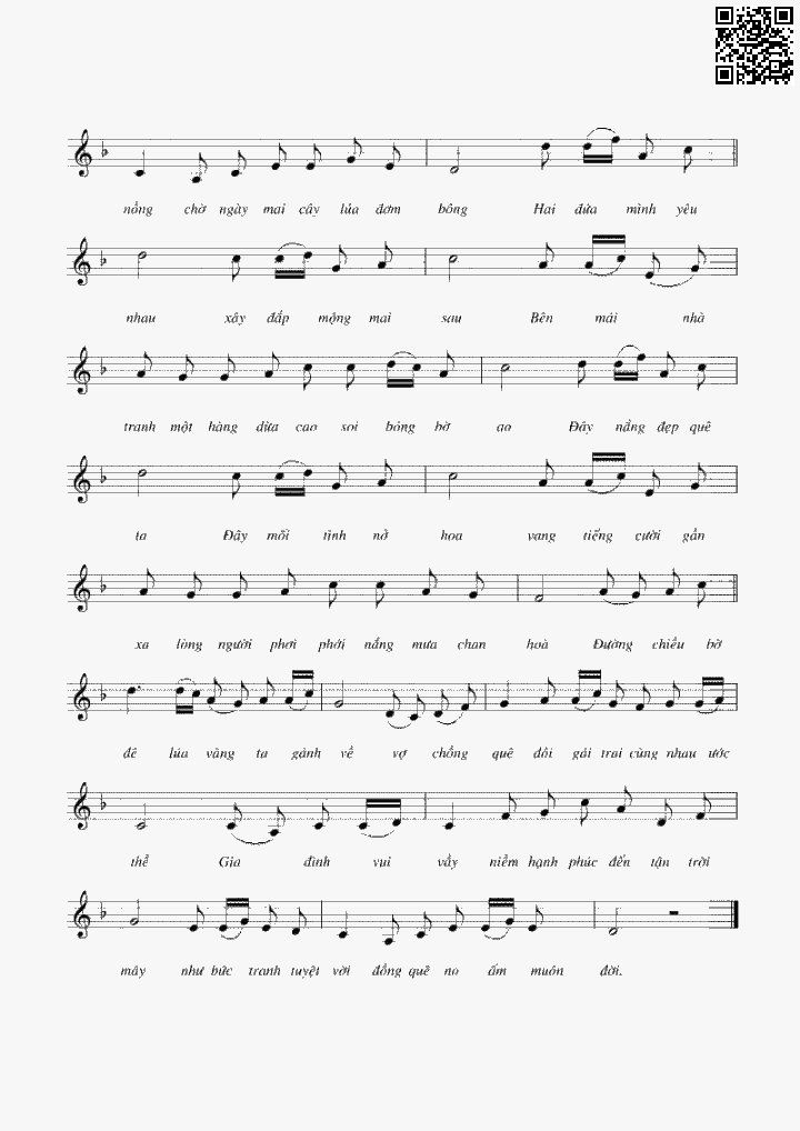 Page 2 of Sheet music PDF Chiều đồng quê - Khánh Băng