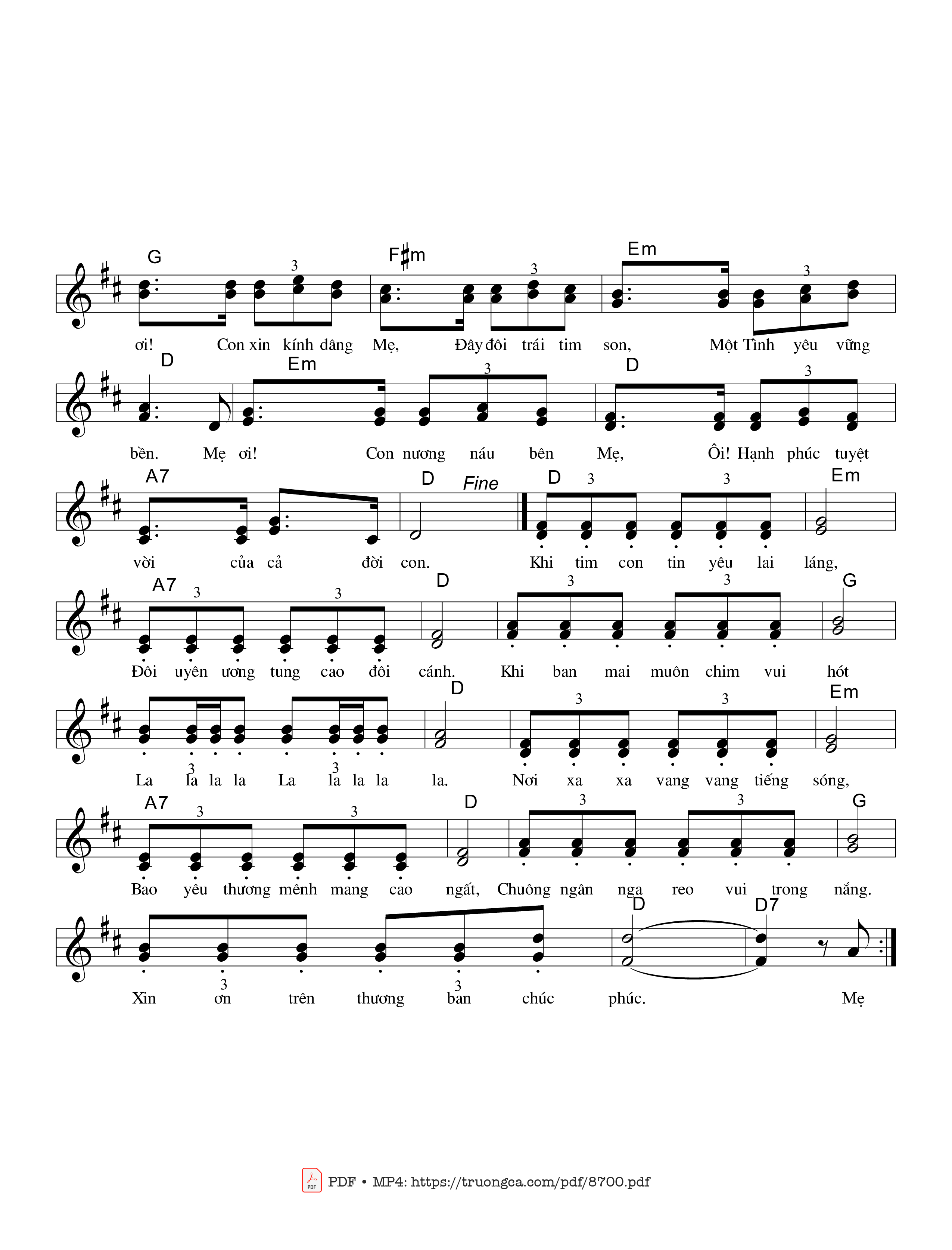 Dâng trước ngai Mẹ hiền Hồn con đầy niềm tin phó thác, Trang 2