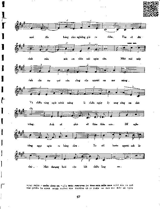 Page 2 of Sheet music PDF Chiều làng em - Trúc Phương