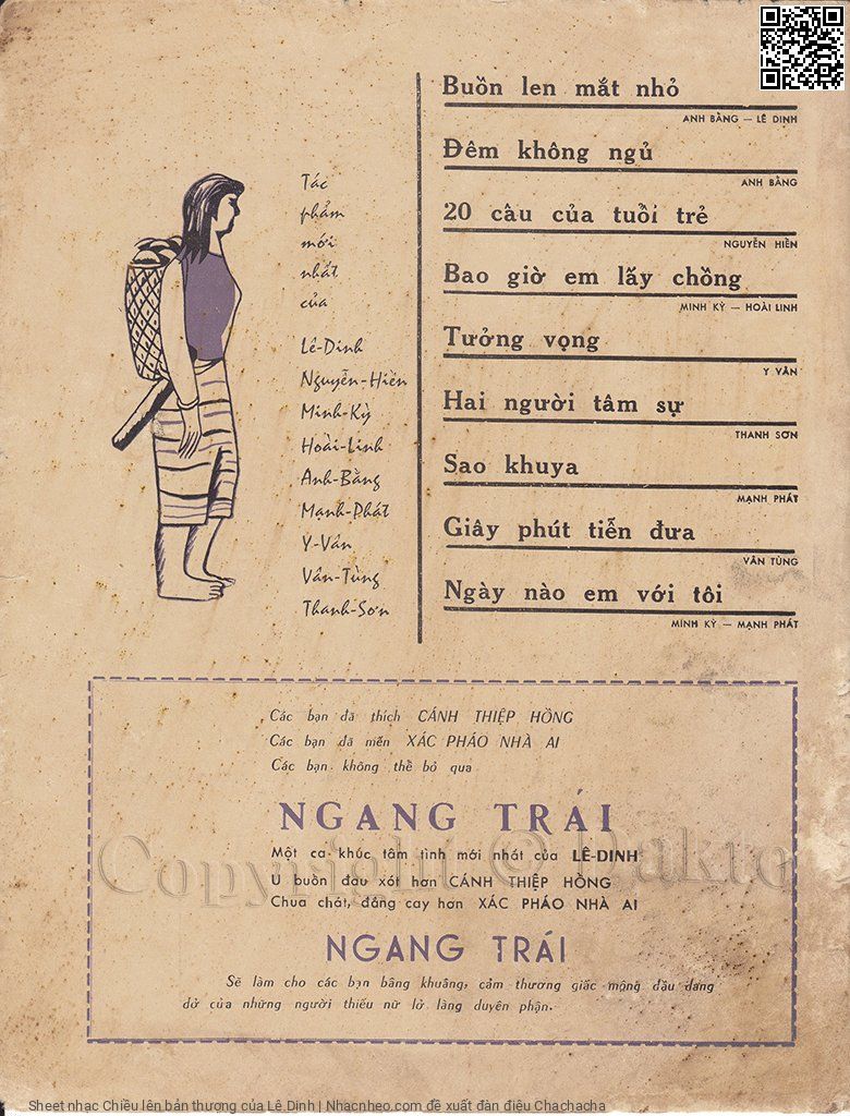 Page 4 of Sheet music PDF Chiều lên bản thượng - Lê Dinh