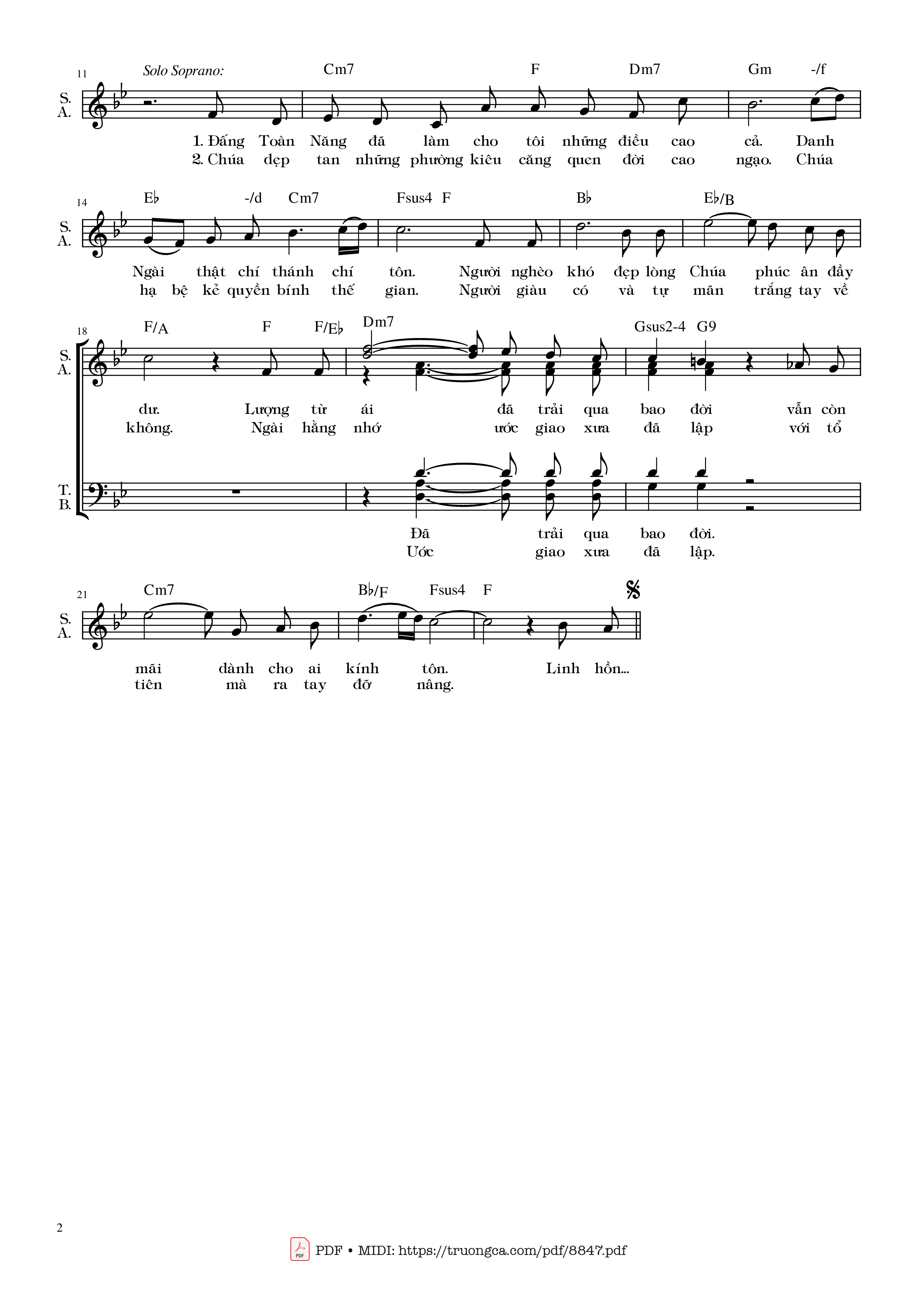 Page 2 of Sheet music PDF Magnificat - Lãng Du