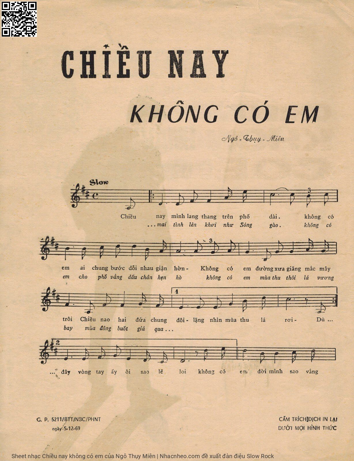 Page 4 of Sheet music PDF Chiều nay không có em - Ngô Thụy Miên