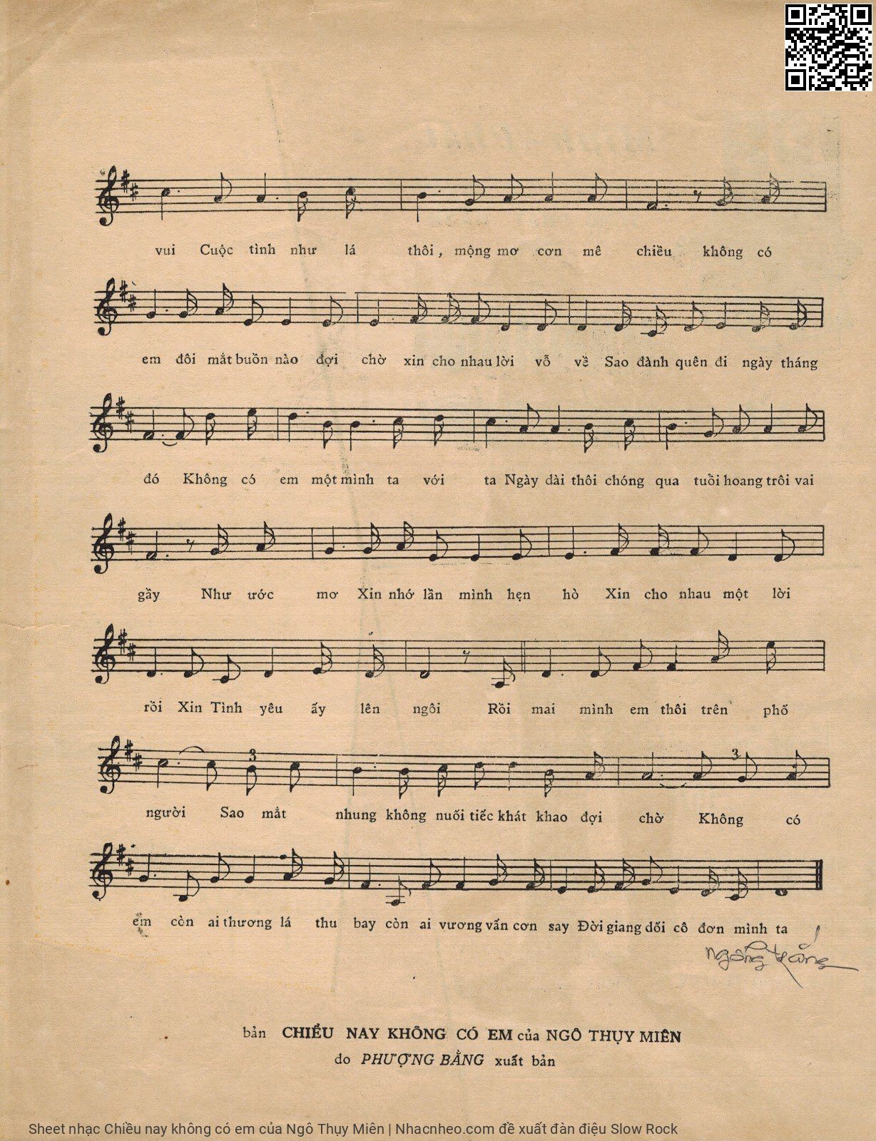 Page 5 of Sheet music PDF Chiều nay không có em - Ngô Thụy Miên