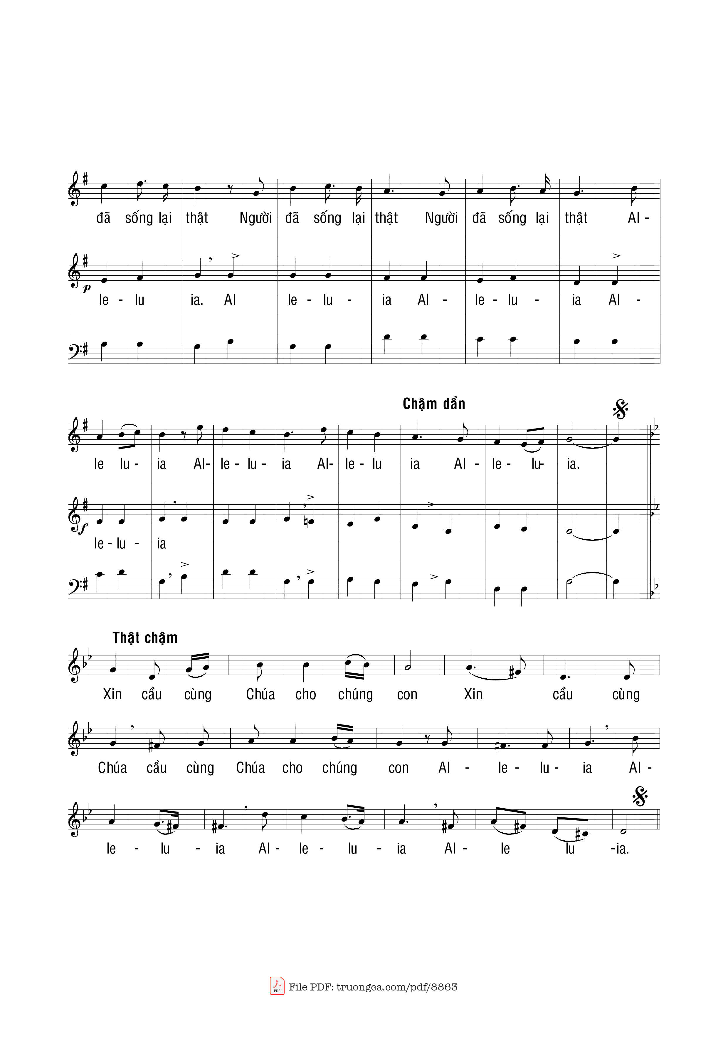 Page 2 of Sheet music PDF Lạy Nữ Vương Thiên đàng - Lm. Phạm Liên Hùng