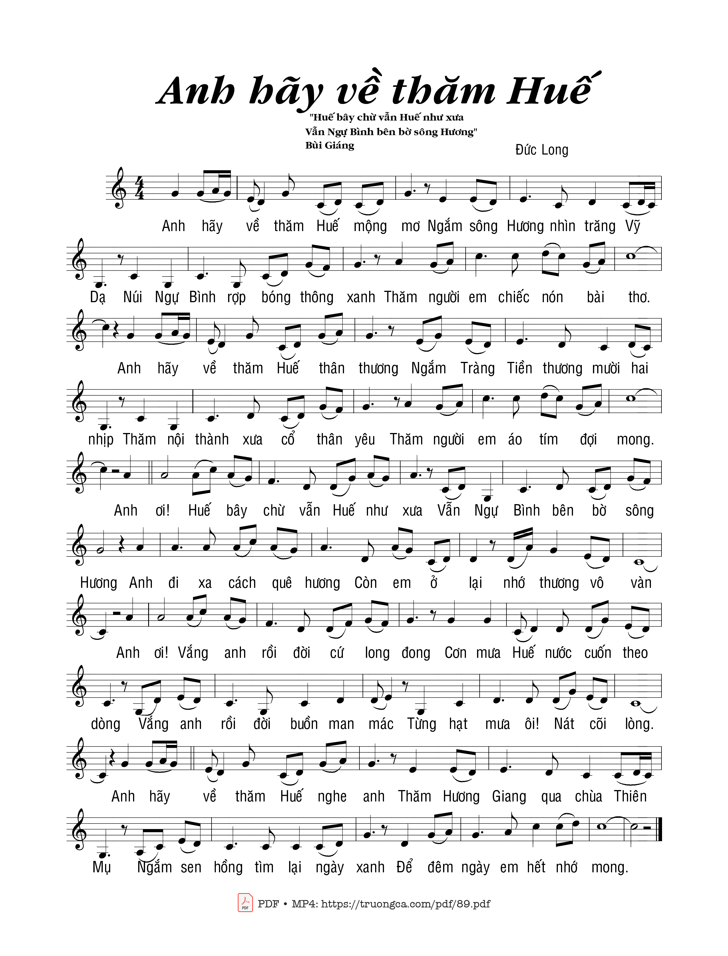 Anh hãy về thăm Huế