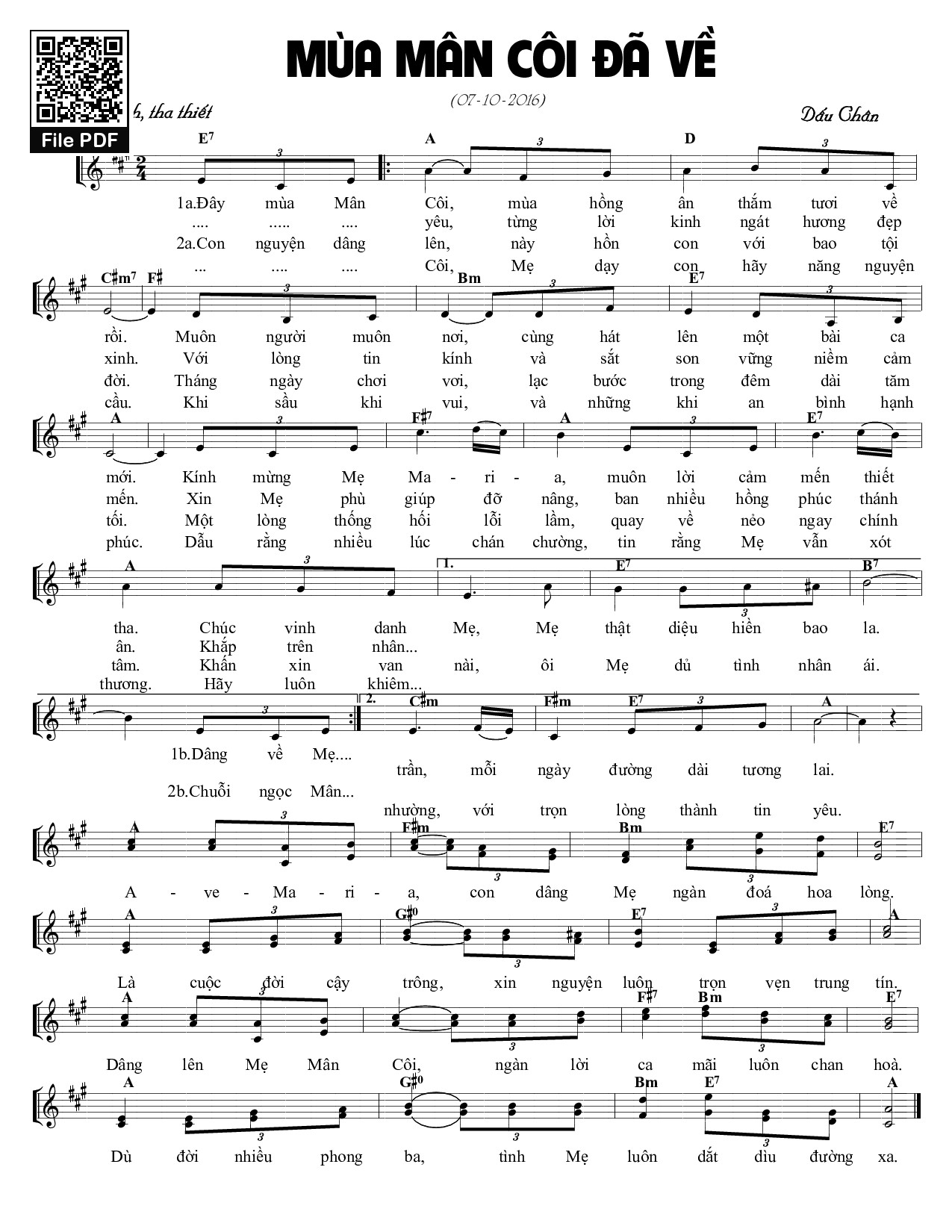 Mùa Mân Côi đã Về