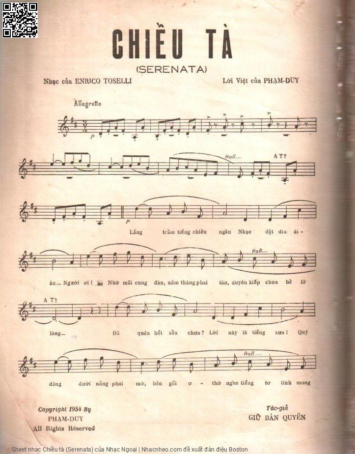 Page 2 of Sheet music PDF Chiều tà (Serenata) - Nhạc Ngoại